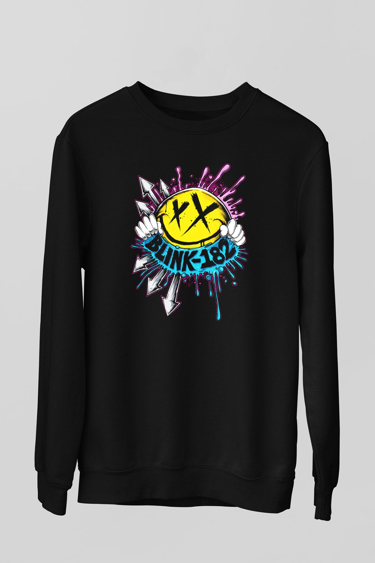 Blink 182 Siyah Unisex Sweatshirt