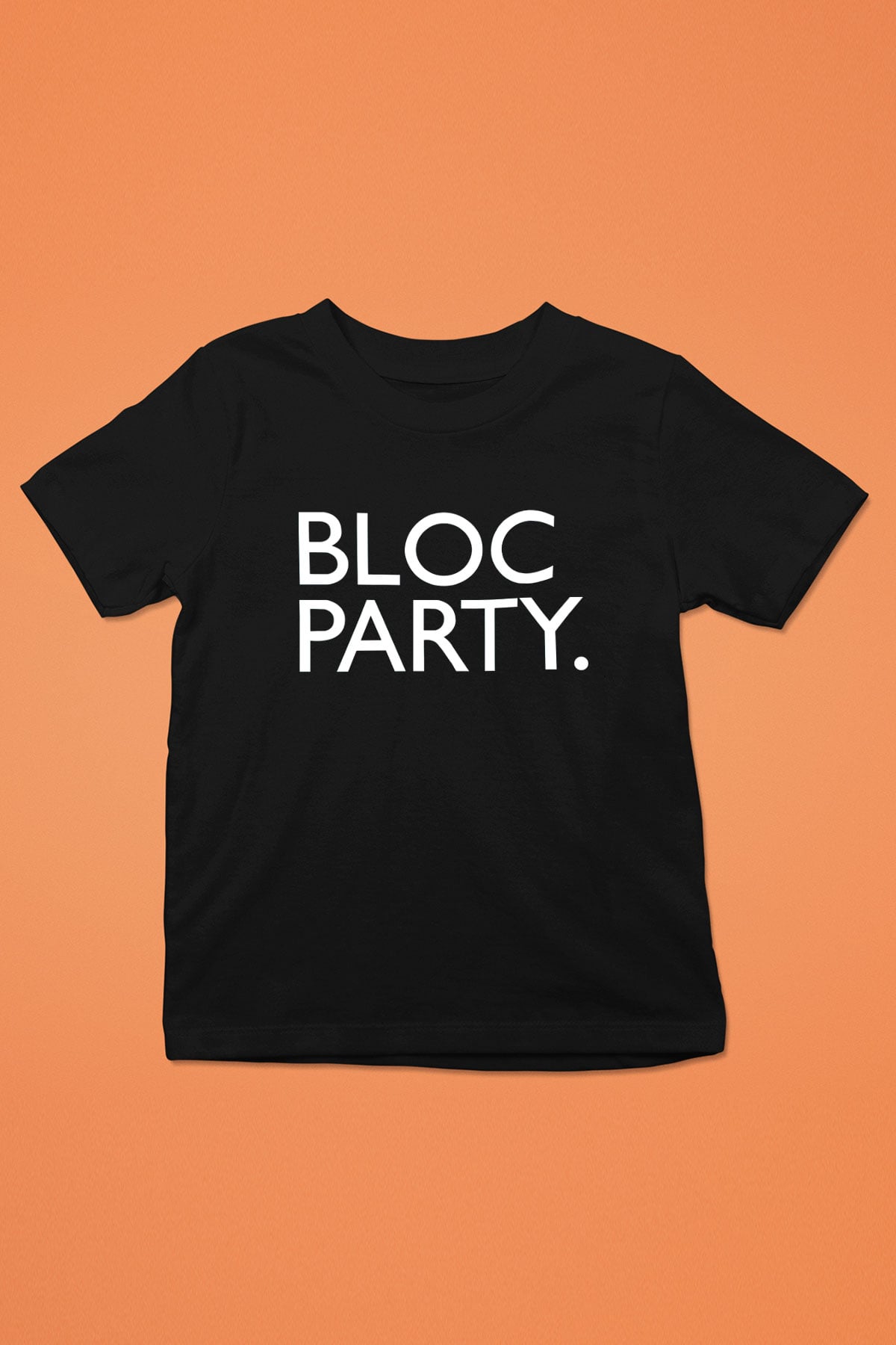 Bloc Party Baskılı Siyah Unisex Çocuk Tişört