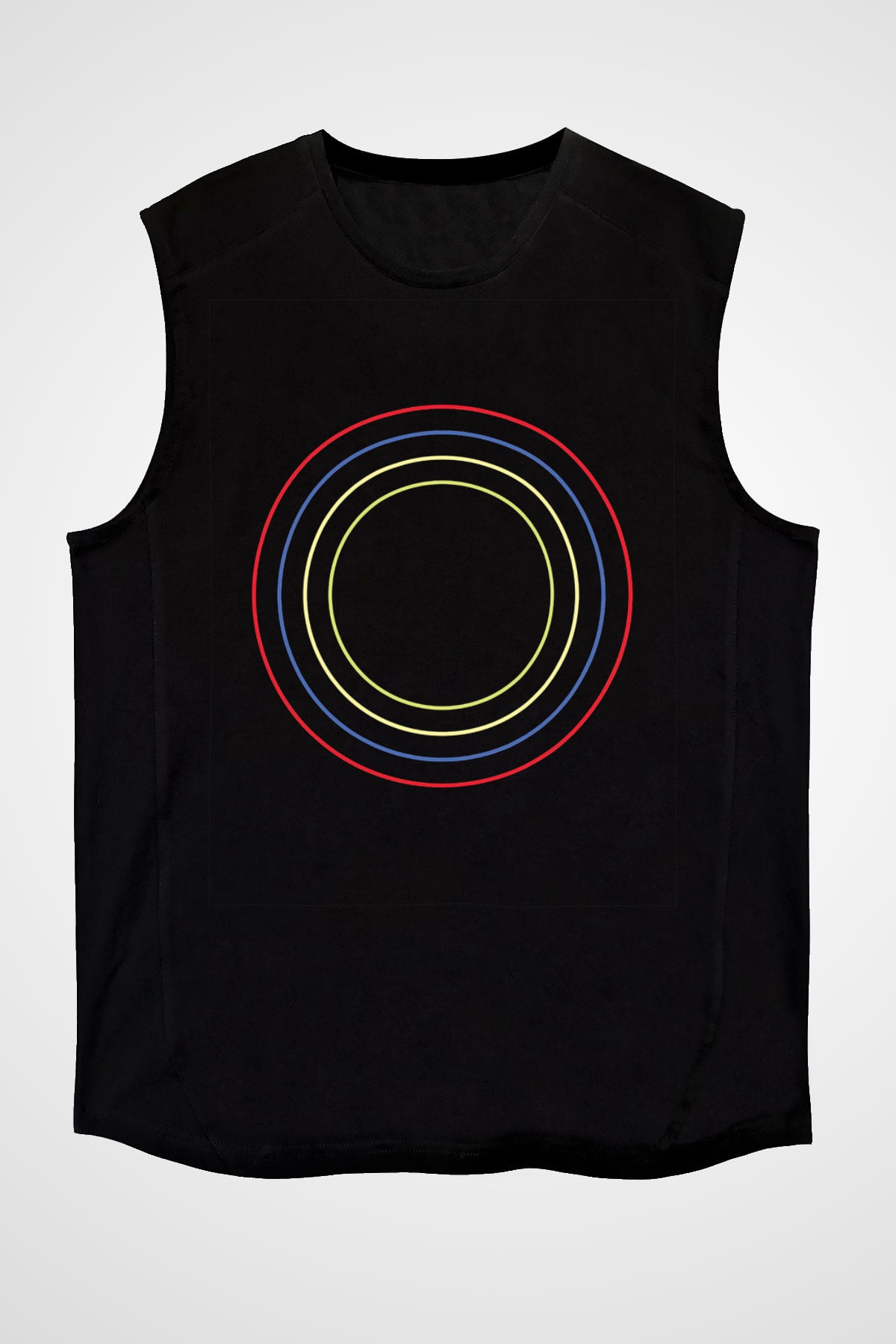 Bloc Party Baskılı Unisex Siyah Kolsuz Tişört