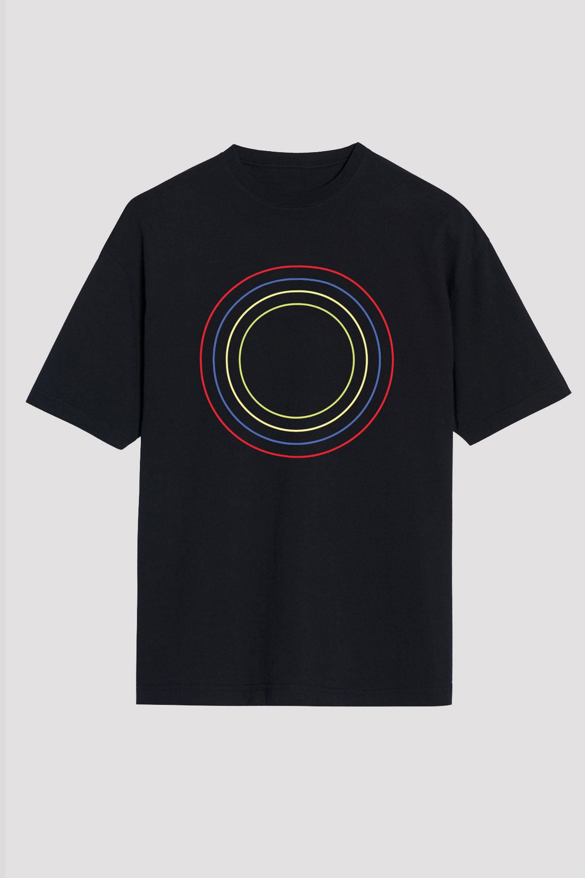 Bloc Party Baskılı Unisex Siyah Oversize Tişört