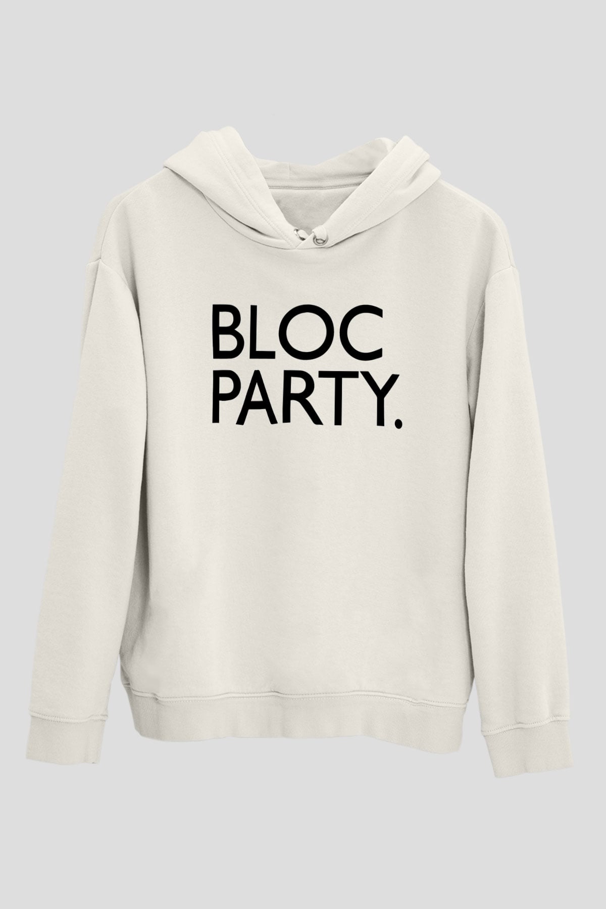 Bloc Party Beyaz Unisex Kapşonlu Sweatshirt