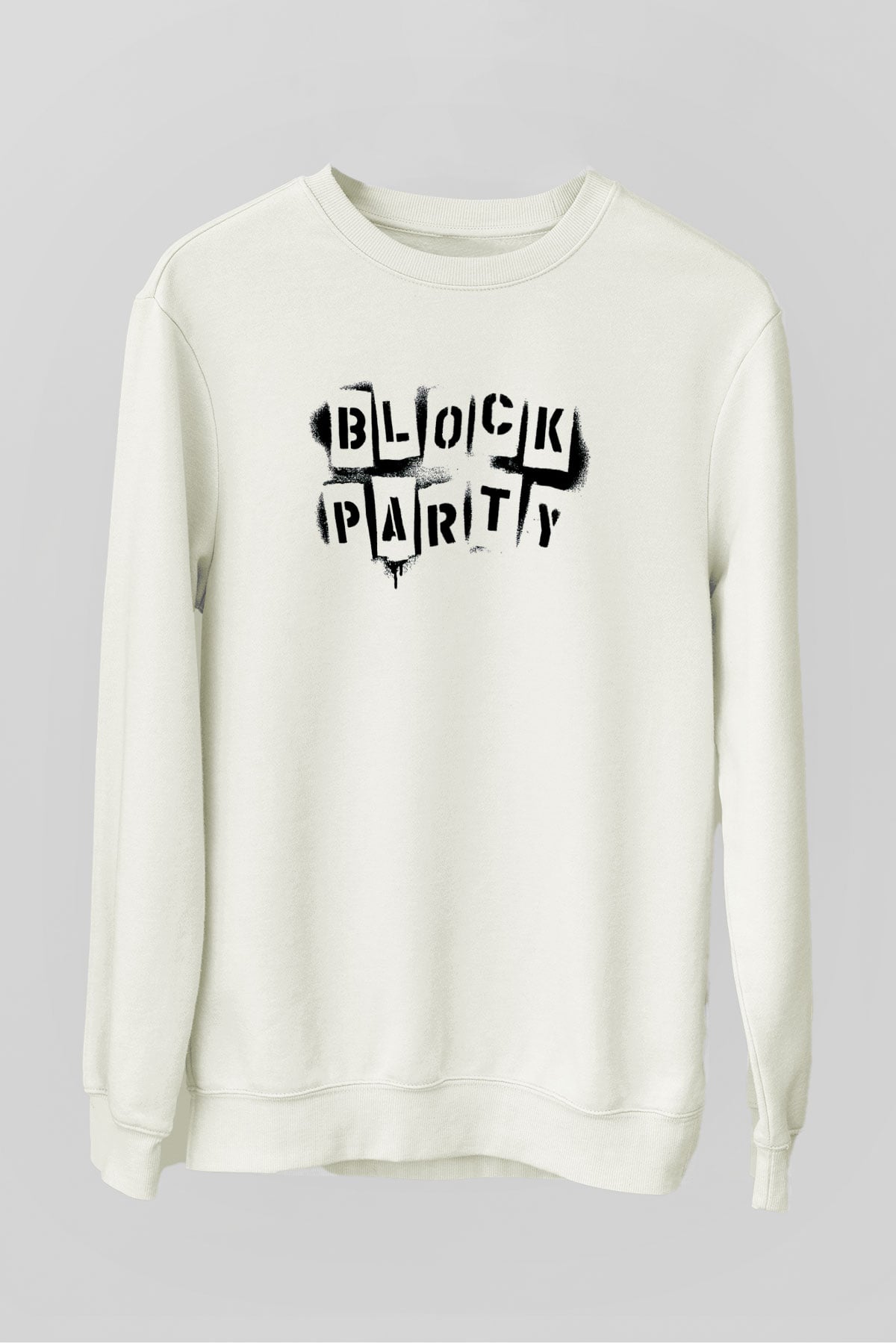 Bloc Party Beyaz Unisex Sweatshirt