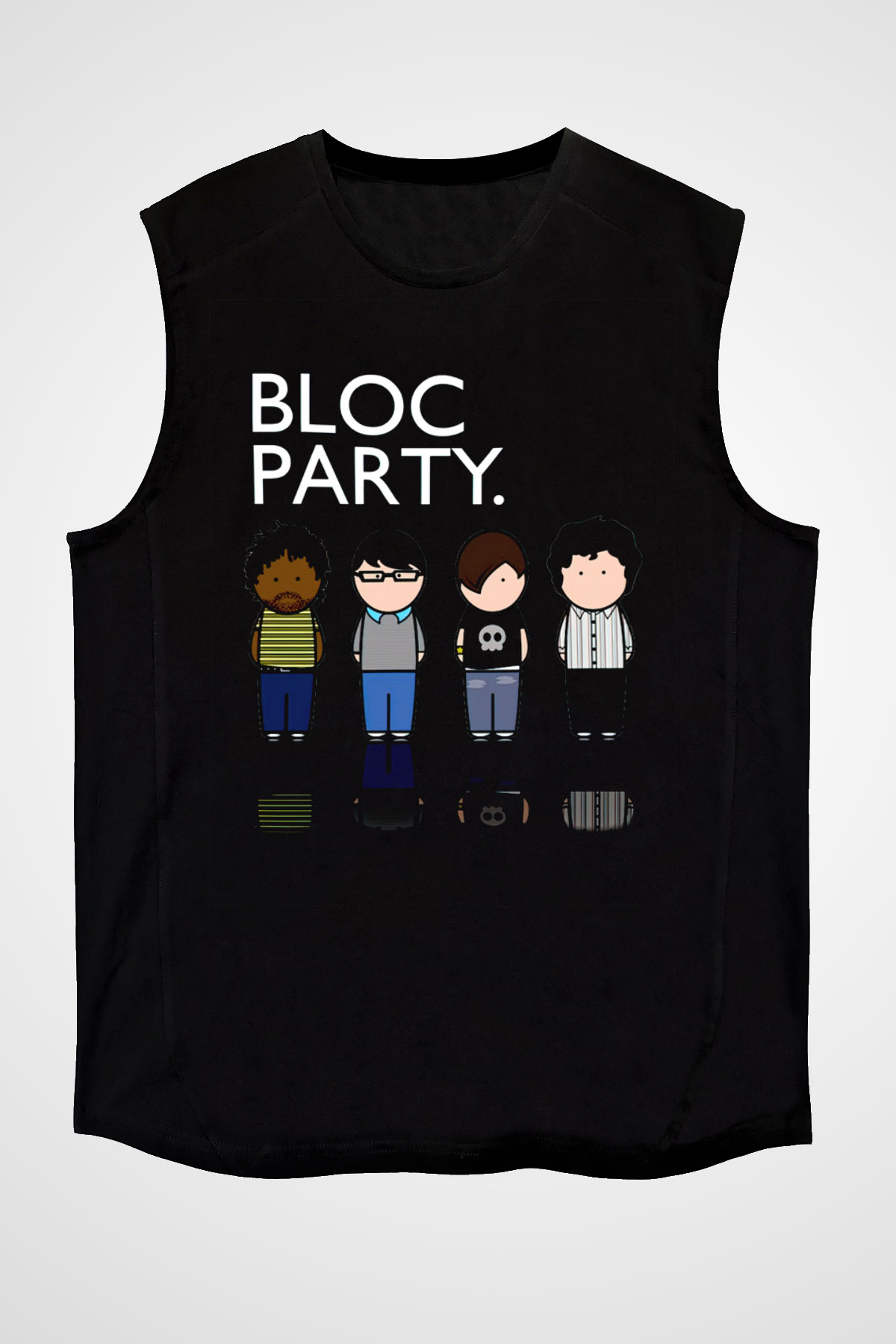 Bloc Party Siyah Unisex Kolsuz Tişört