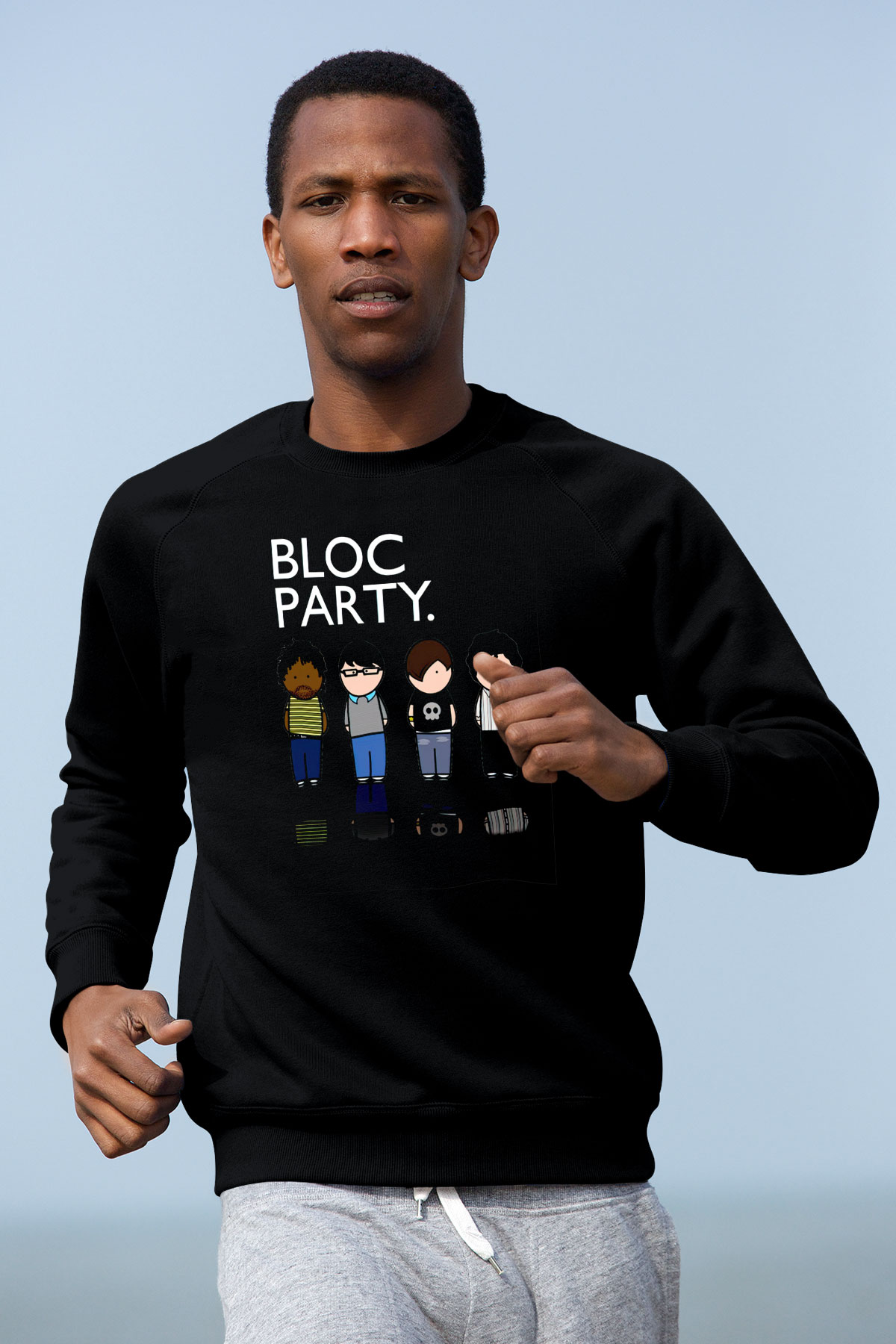 Bloc Party Siyah Unisex Sweatshirt