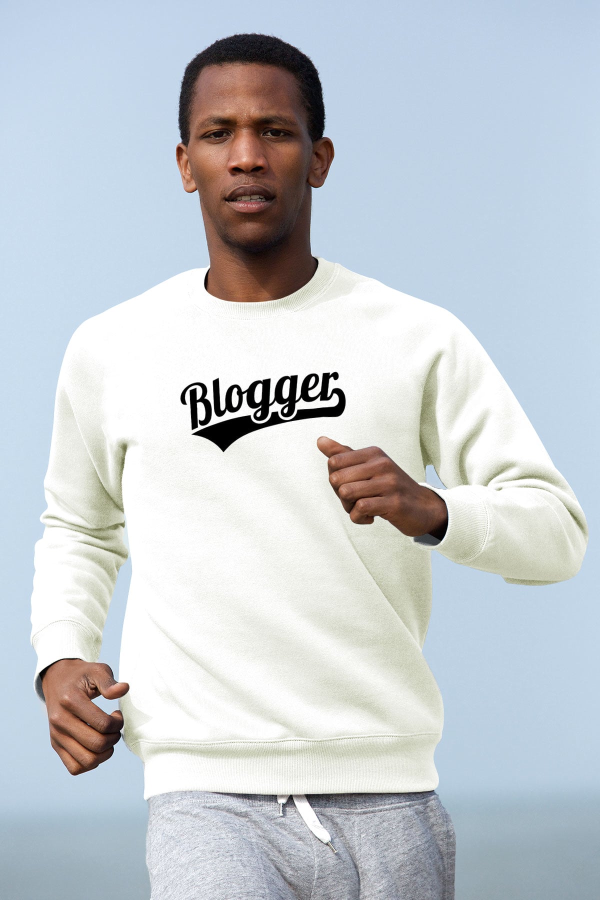 Blogger Beyaz Unisex Sweatshirt