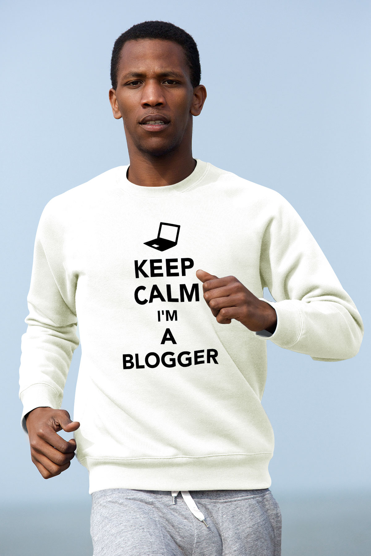 Blogger Beyaz Unisex Sweatshirt