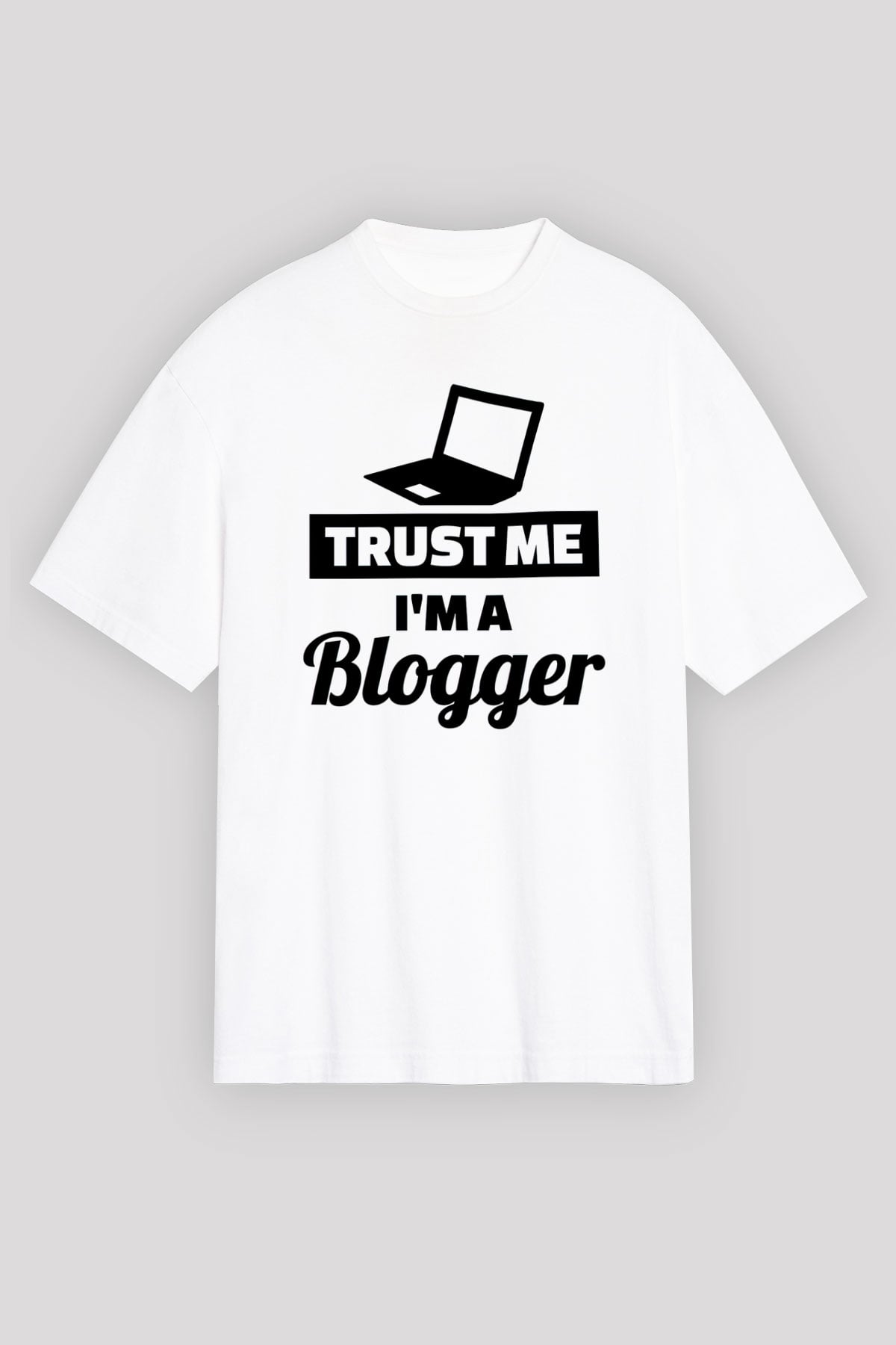 Blogger Beyaz Unisex Tişört T-Shirt - TişörtFabrikası