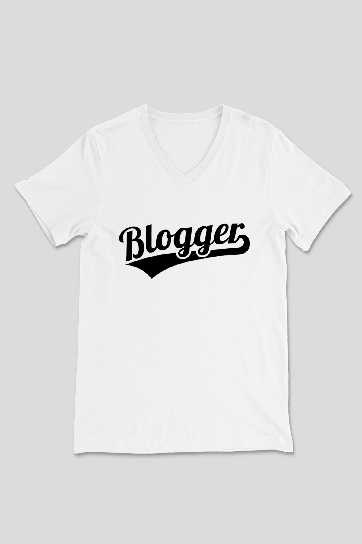 Blogger Beyaz Unisex V Yaka Tişört