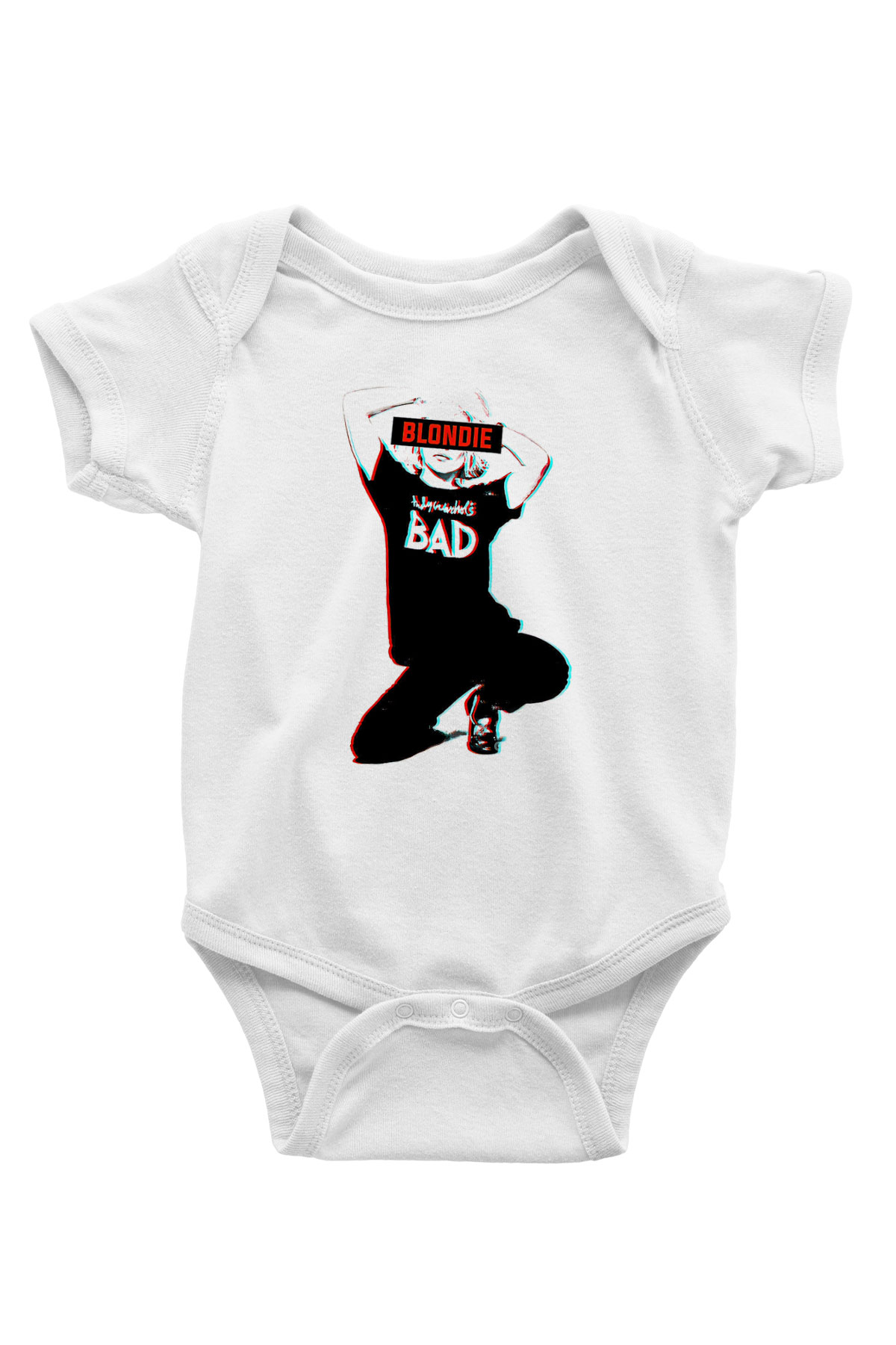Blondie - Debbie Harry Baskılı Beyaz Unisex Bebek Body - Zıbın