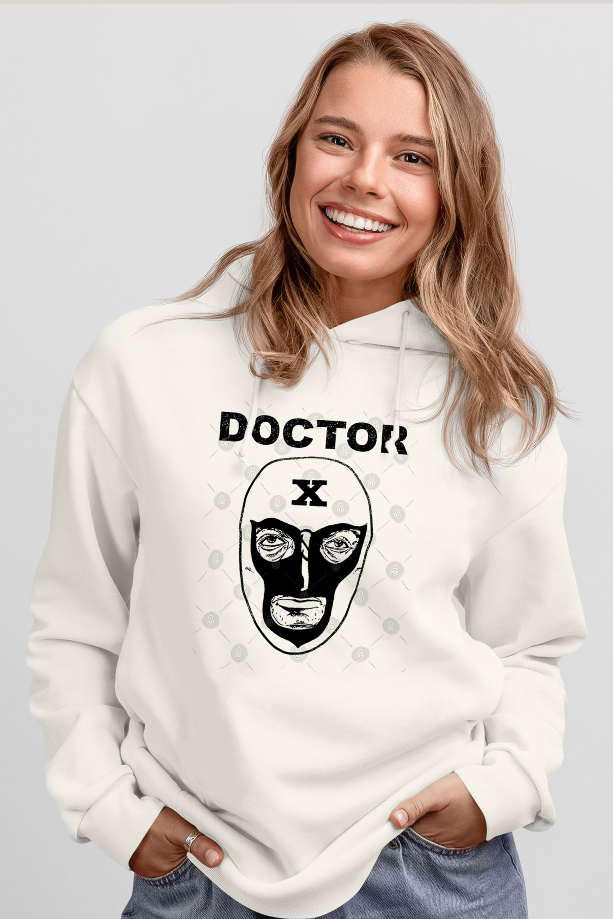 Blondie - Debbie Harry Baskılı Beyaz Unisex Kapüşonlu Sweatshirt