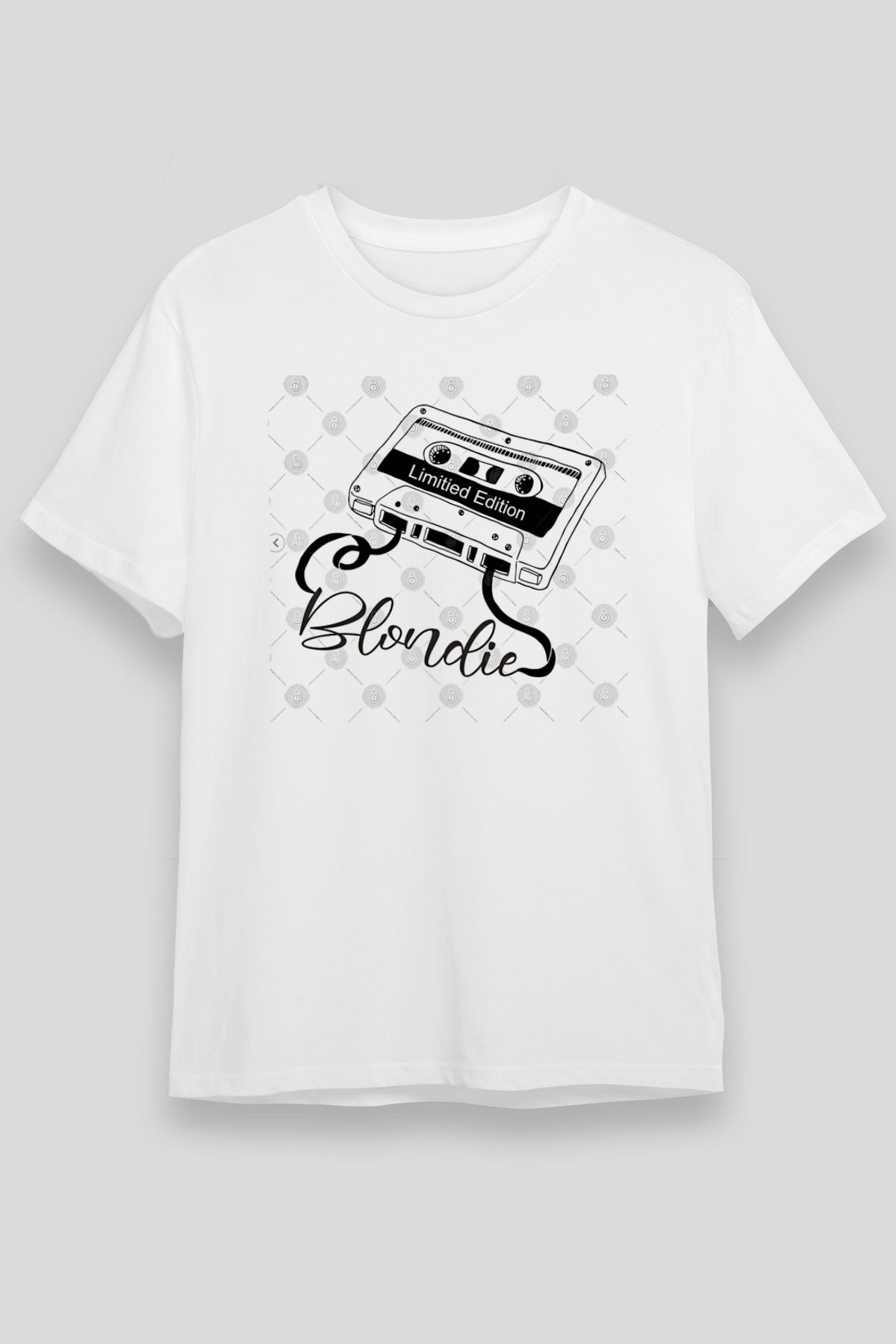 Blondie - Debbie Harry Baskılı Unisex Beyaz Tişört - Tshirt