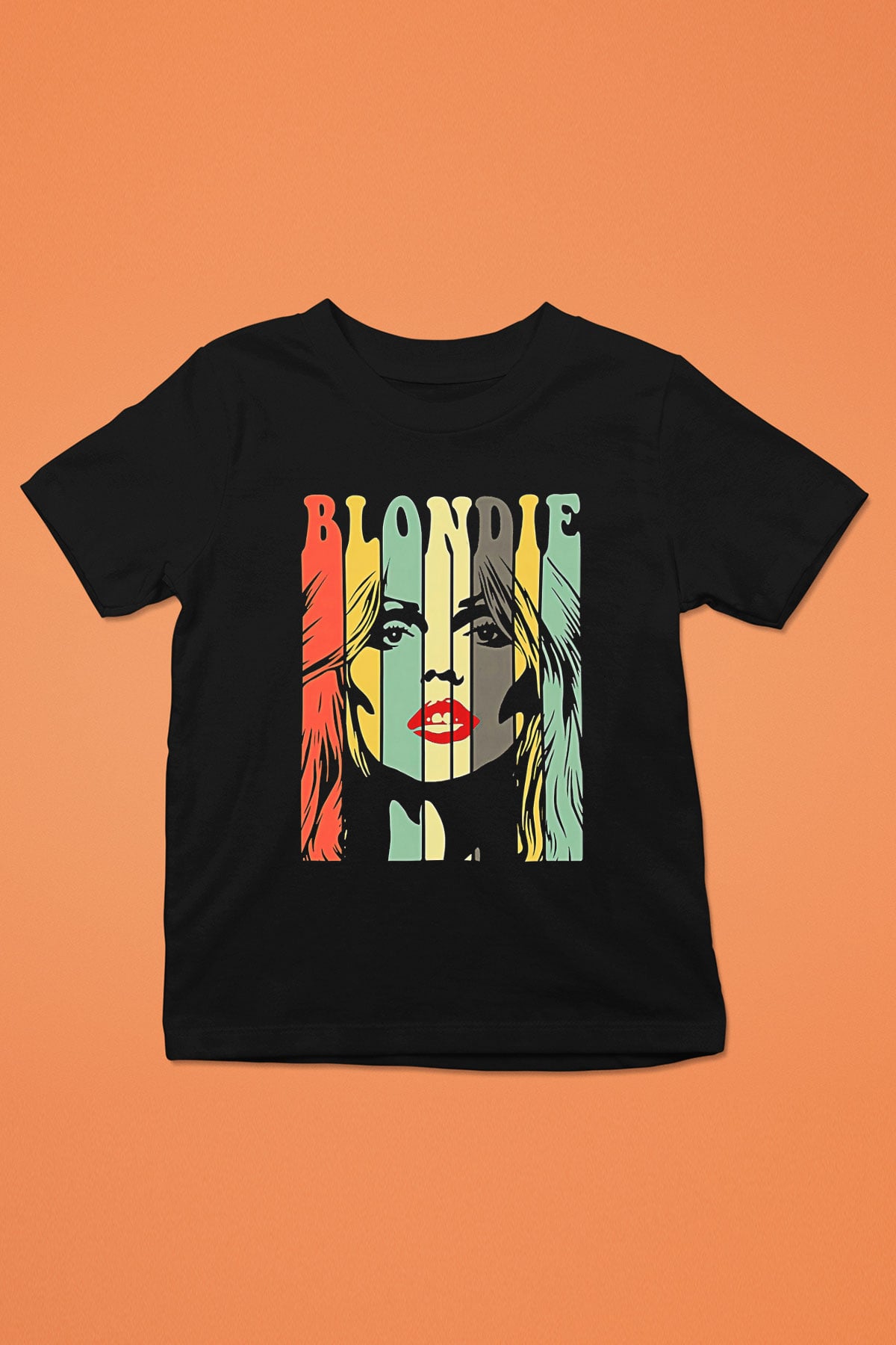 Blondie - Debbie Harry Baskılı Unisex Siyah Çocuk Tişört - Tshirt