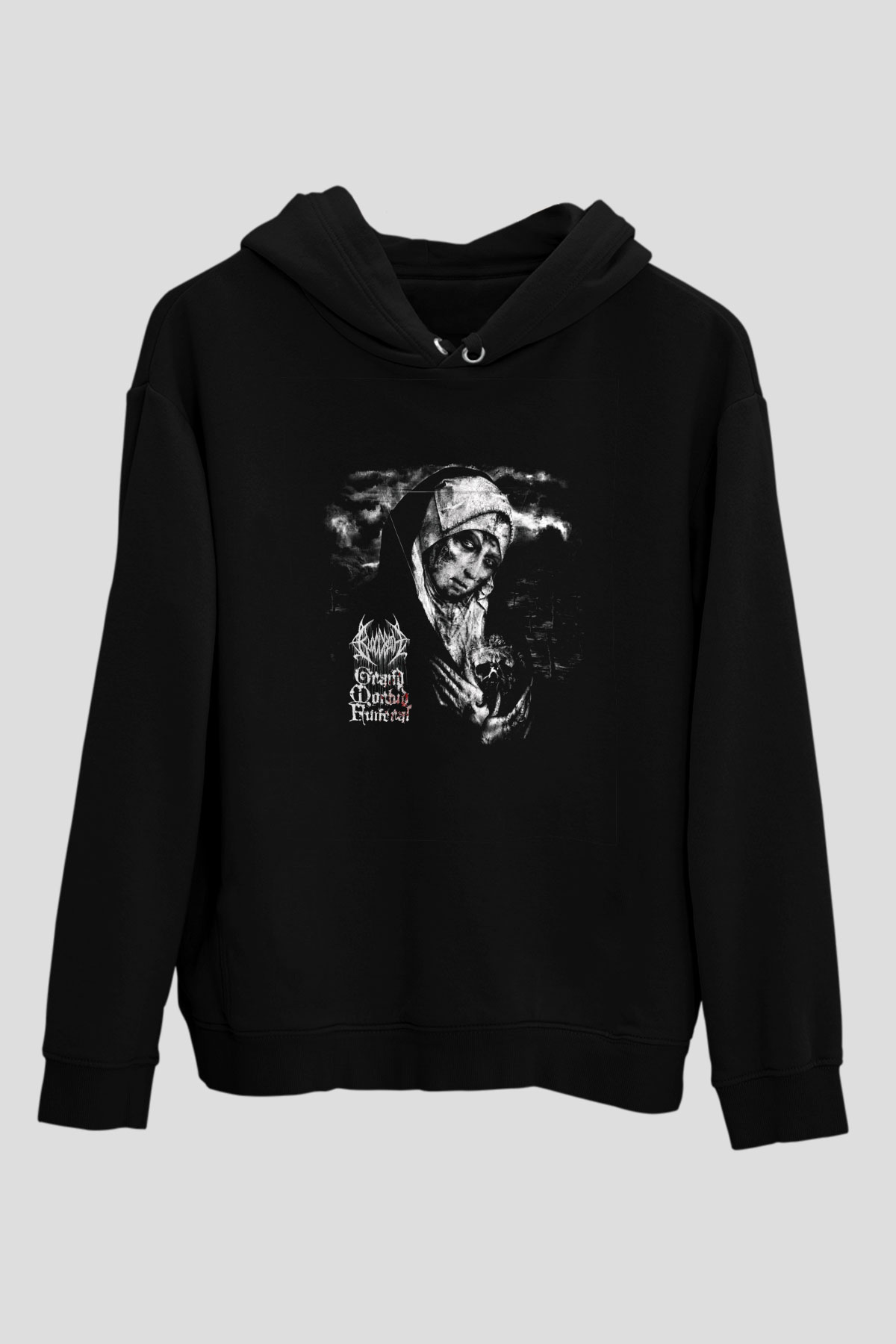 Bloodbath Baskılı Unisex Siyah Hoodie