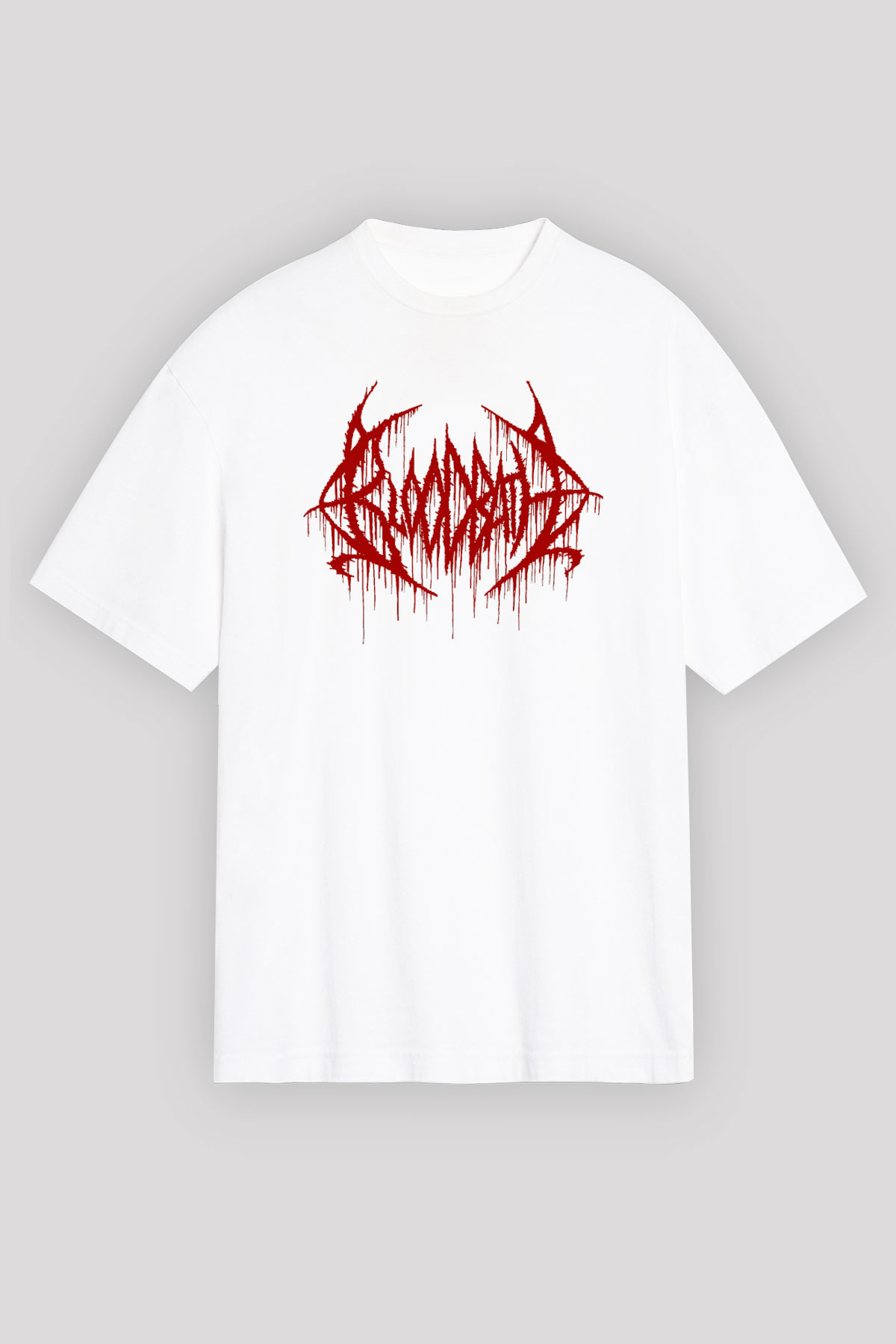 Bloodbath Beyaz Unisex Oversize Tişört T-Shirt