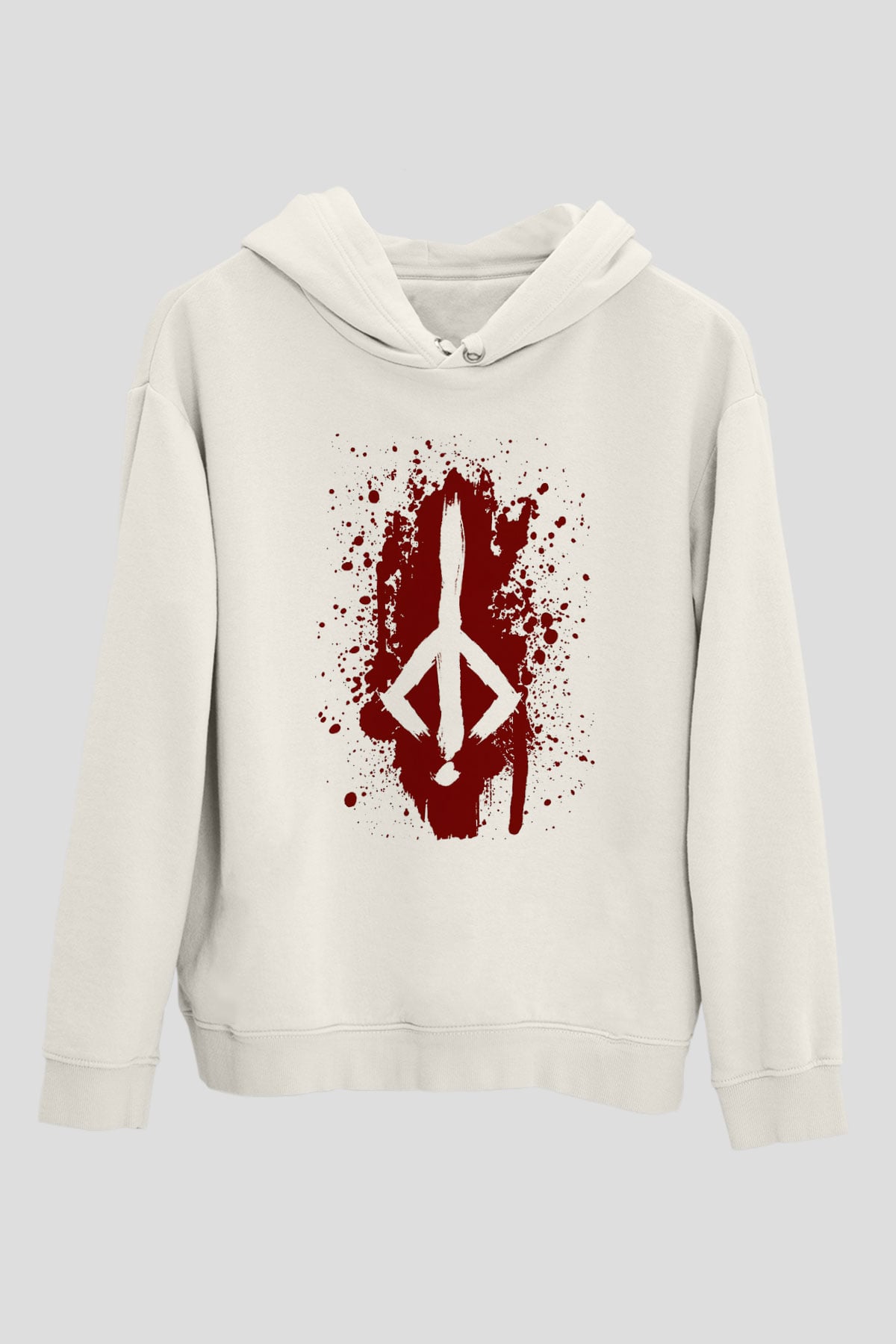 Bloodborne Beyaz Unisex Kapşonlu Sweatshirt