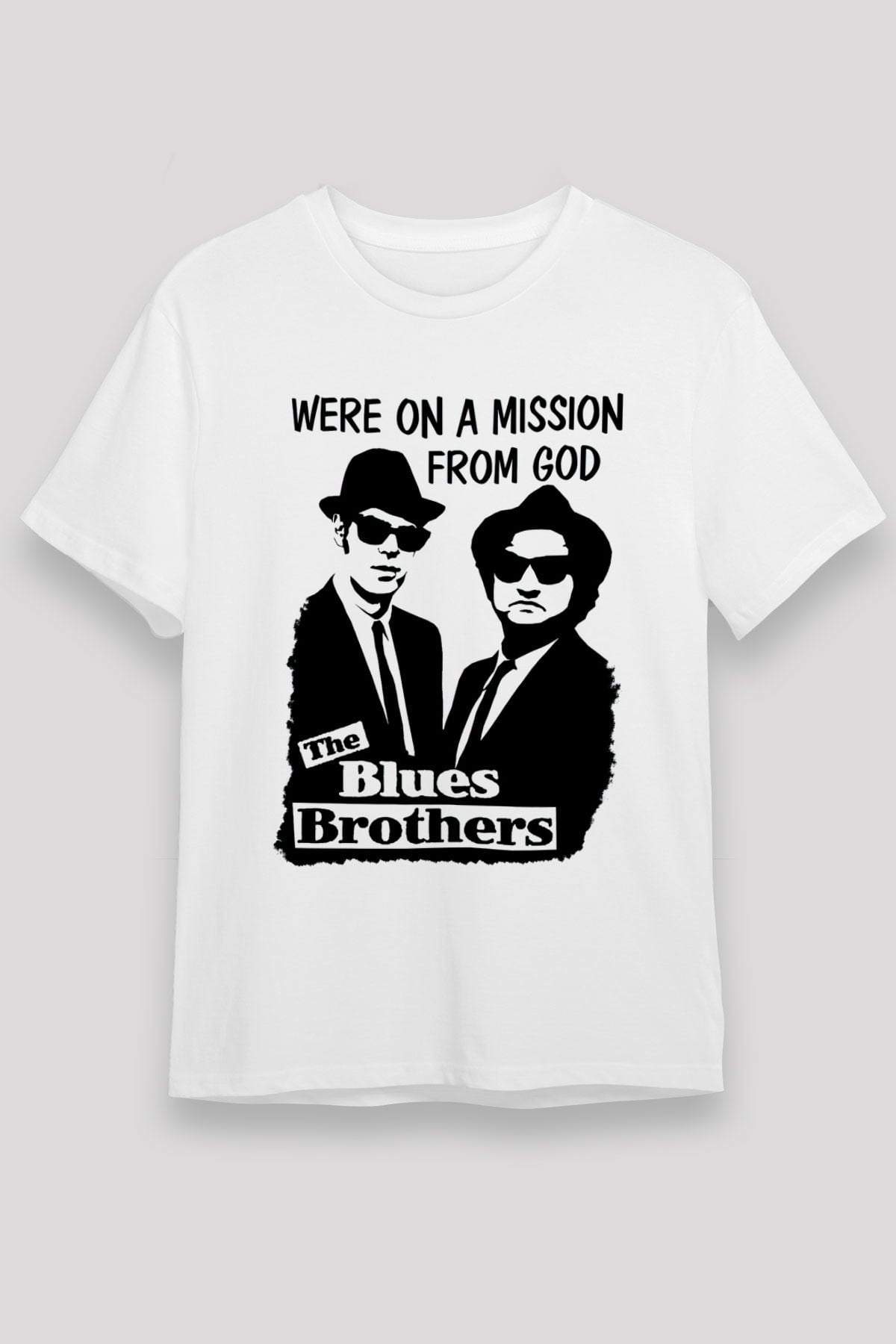 Blue Brothers Beyaz Unisex Tişört