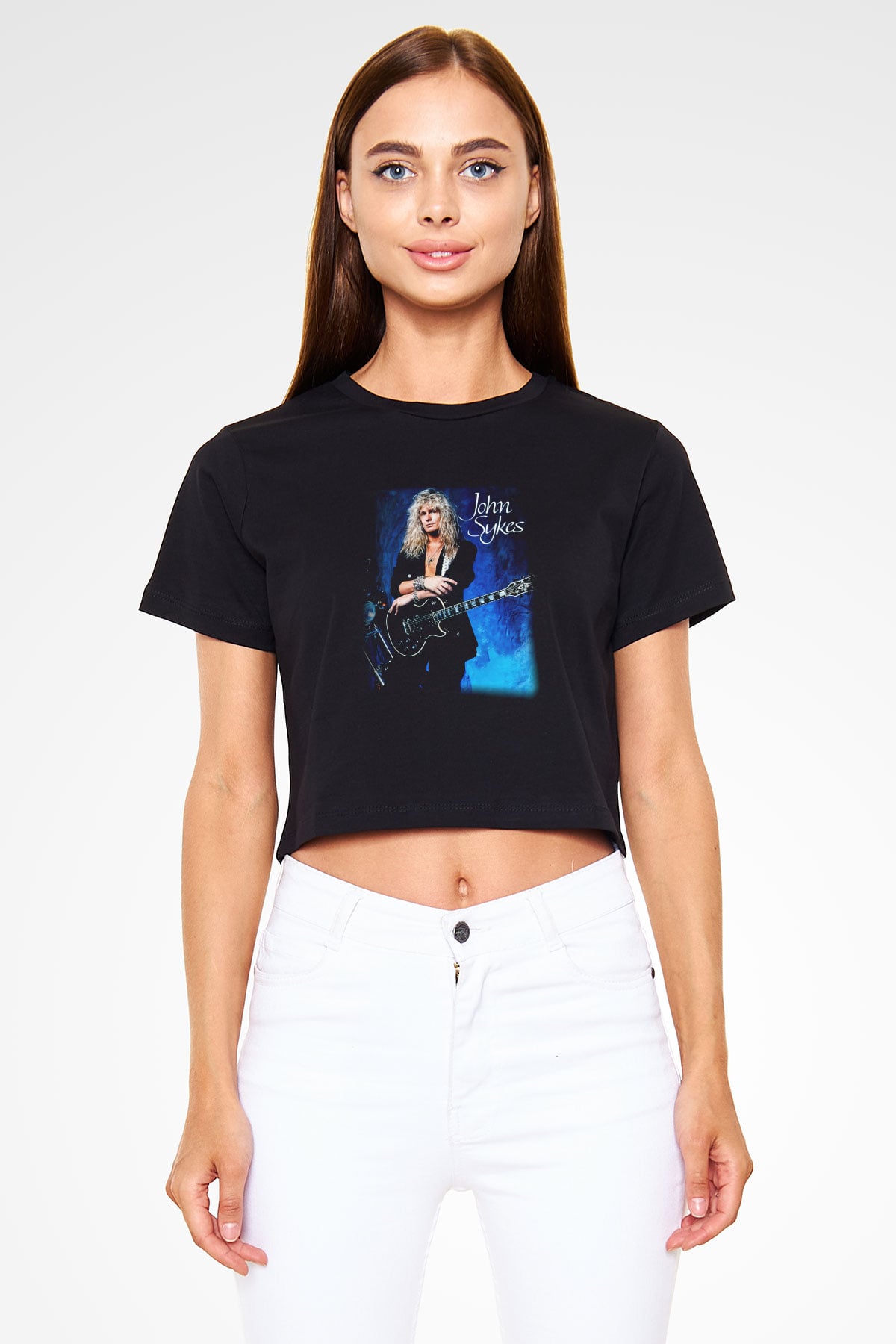 Blue Murder Siyah Crop Top Tişört