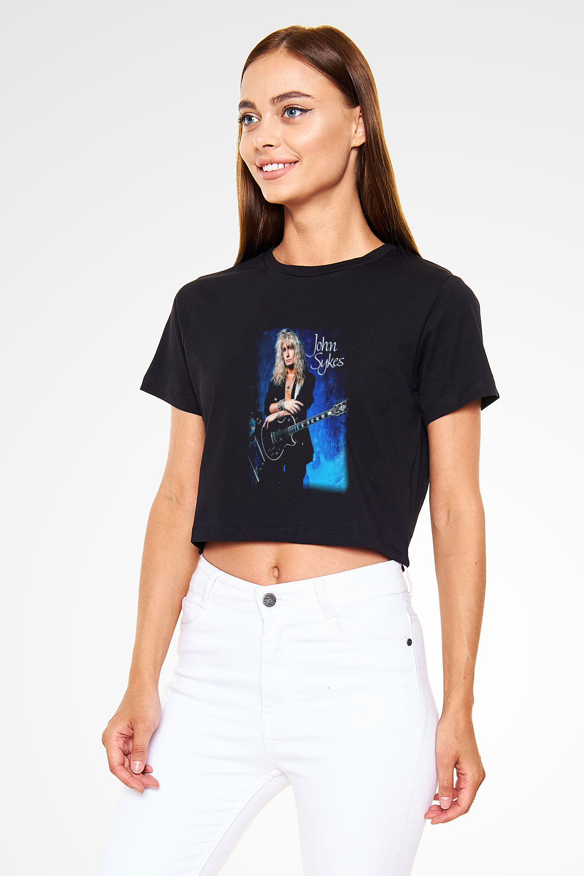 Blue Murder Siyah Crop Top Tişört