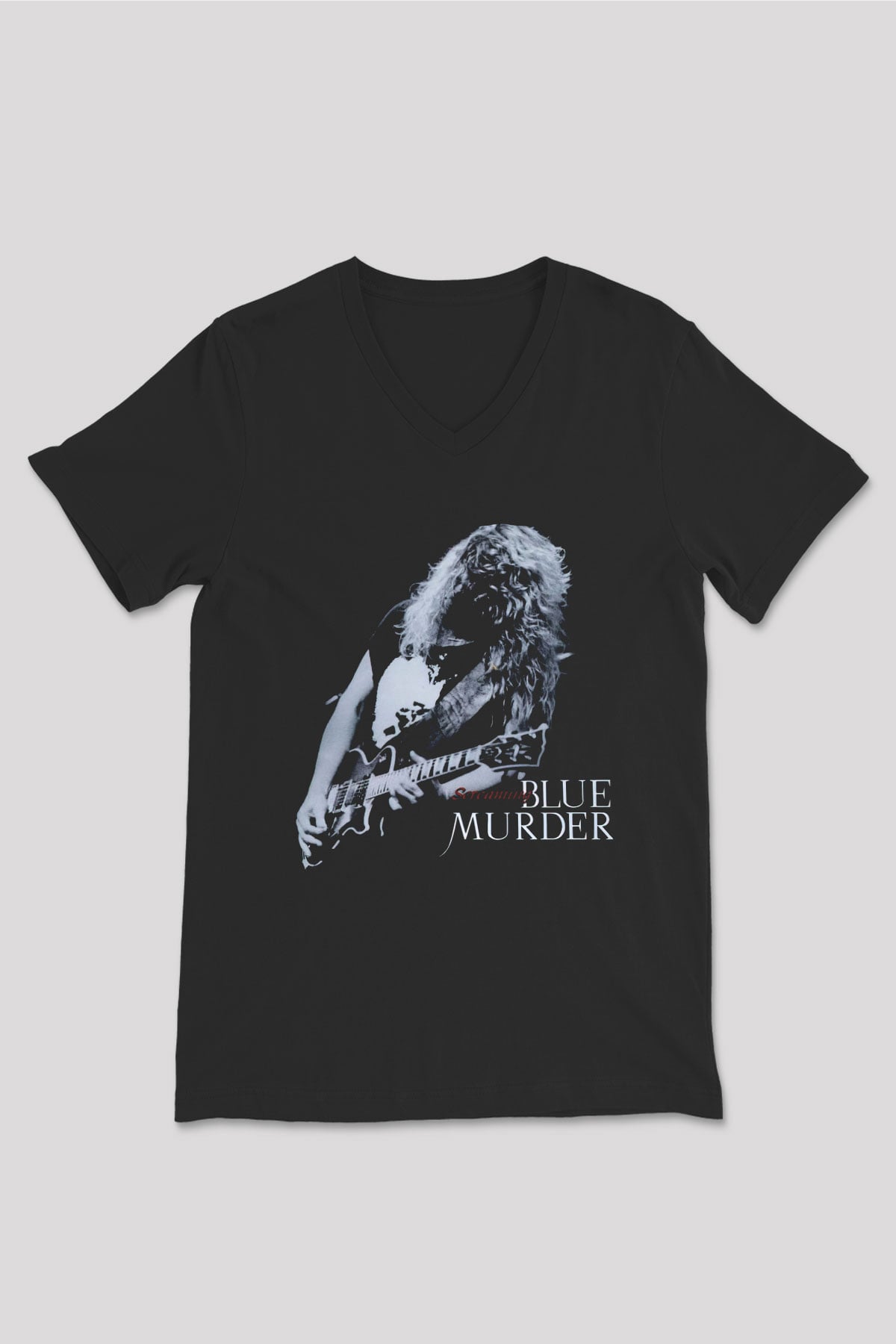 Blue Murder Siyah Unisex V Yaka Tişört