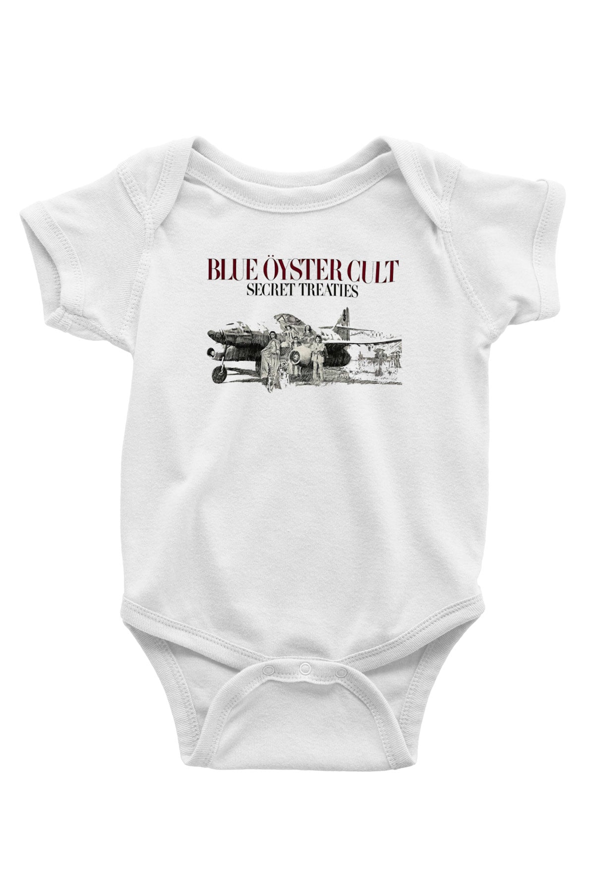 Blue Oyster Cult Baskılı Beyaz Unisex Bebek Body - Zıbın
