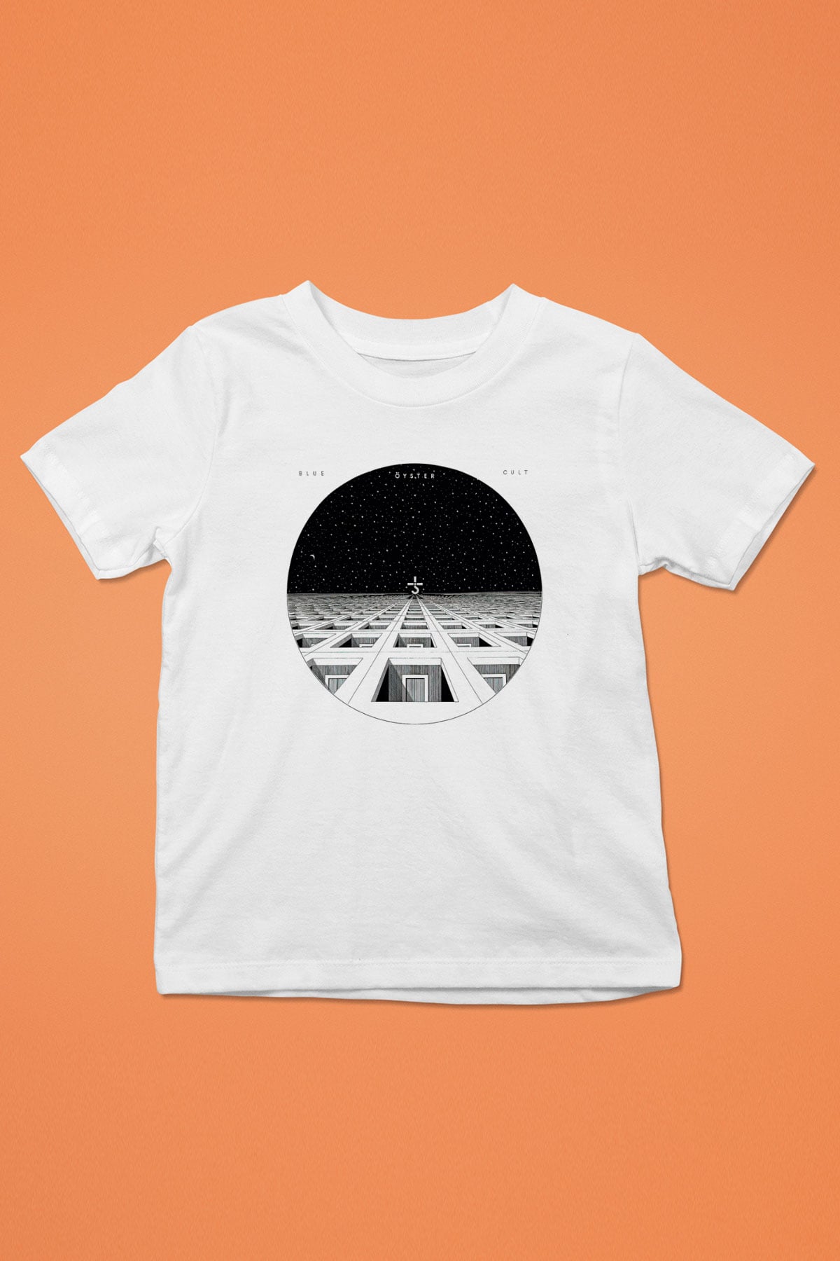 Blue Oyster Cult Baskılı Beyaz Unisex Beyaz Çocuk Tişört - Tshirt