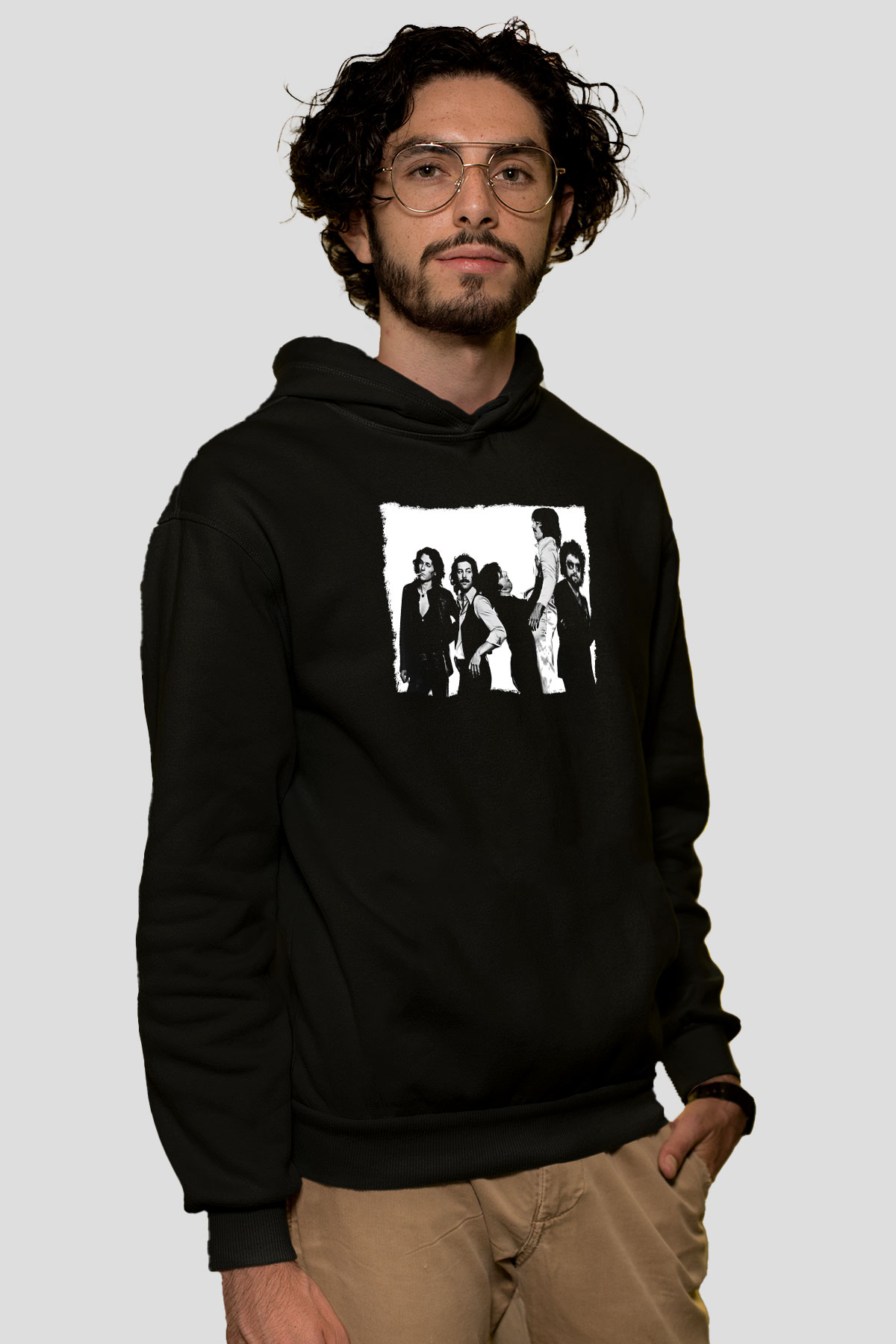 Blue Oyster Cult Baskılı Unisex Siyah Kapüşonlu Sweatshirt