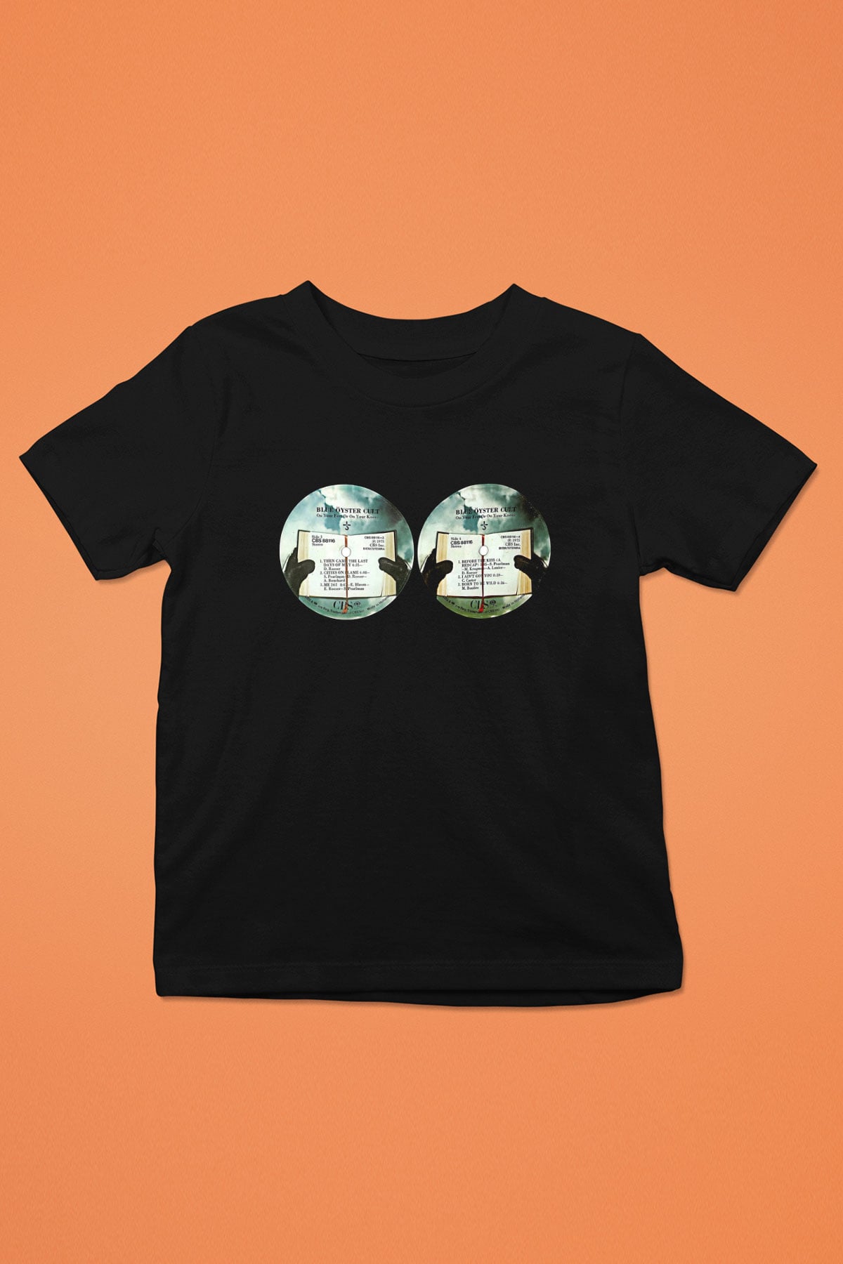 Blue Oyster Cult Baskılı Unisex Siyah Çocuk Tişört - Tshirt