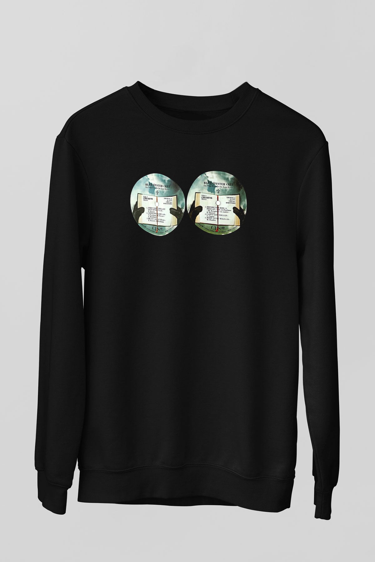 Blue Oyster Cult Baskılı Unisex Siyah Sweatshirt