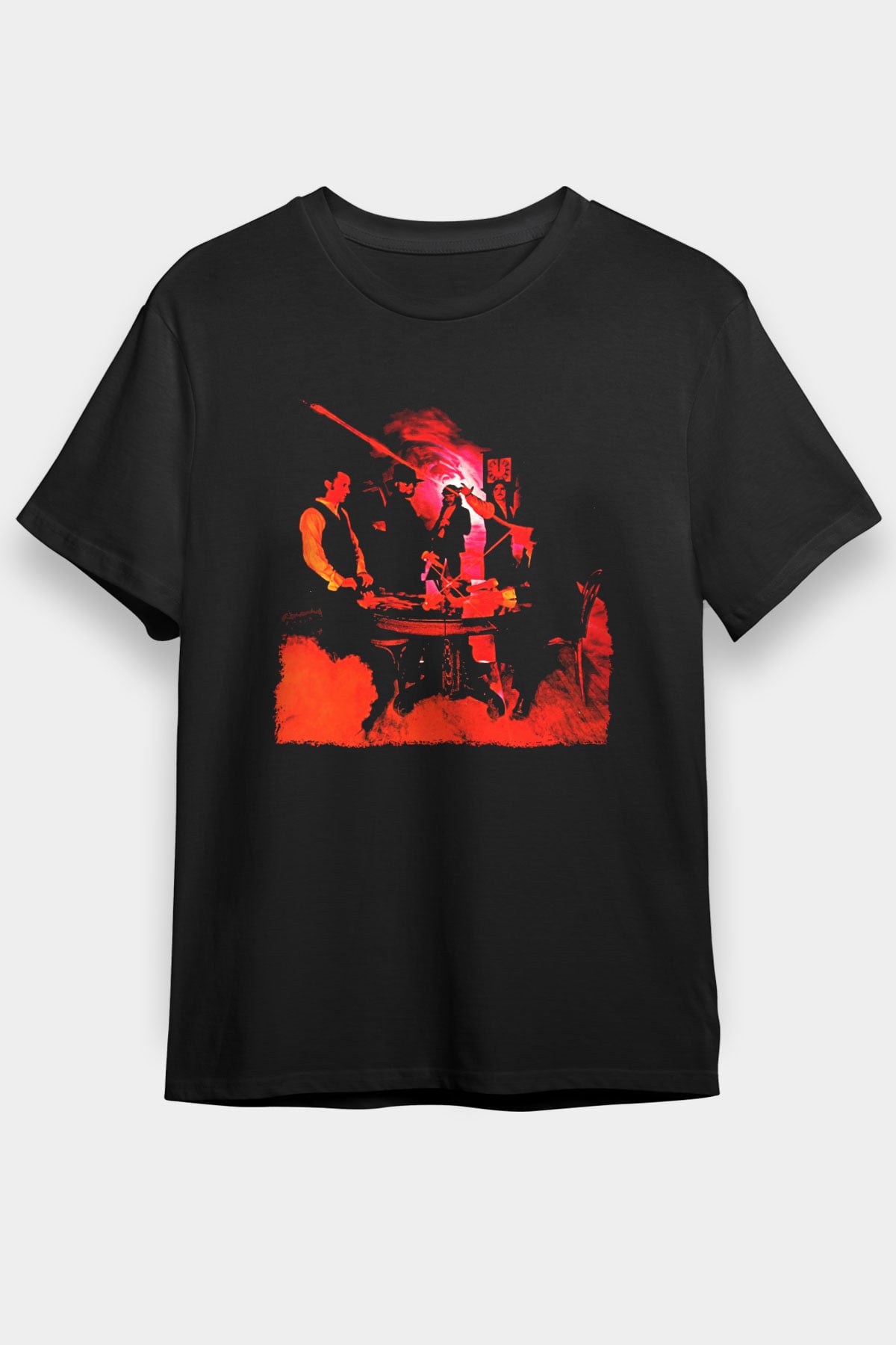 Blue Oyster Cult Baskılı Unisex Siyah Tişört - Tshirt
