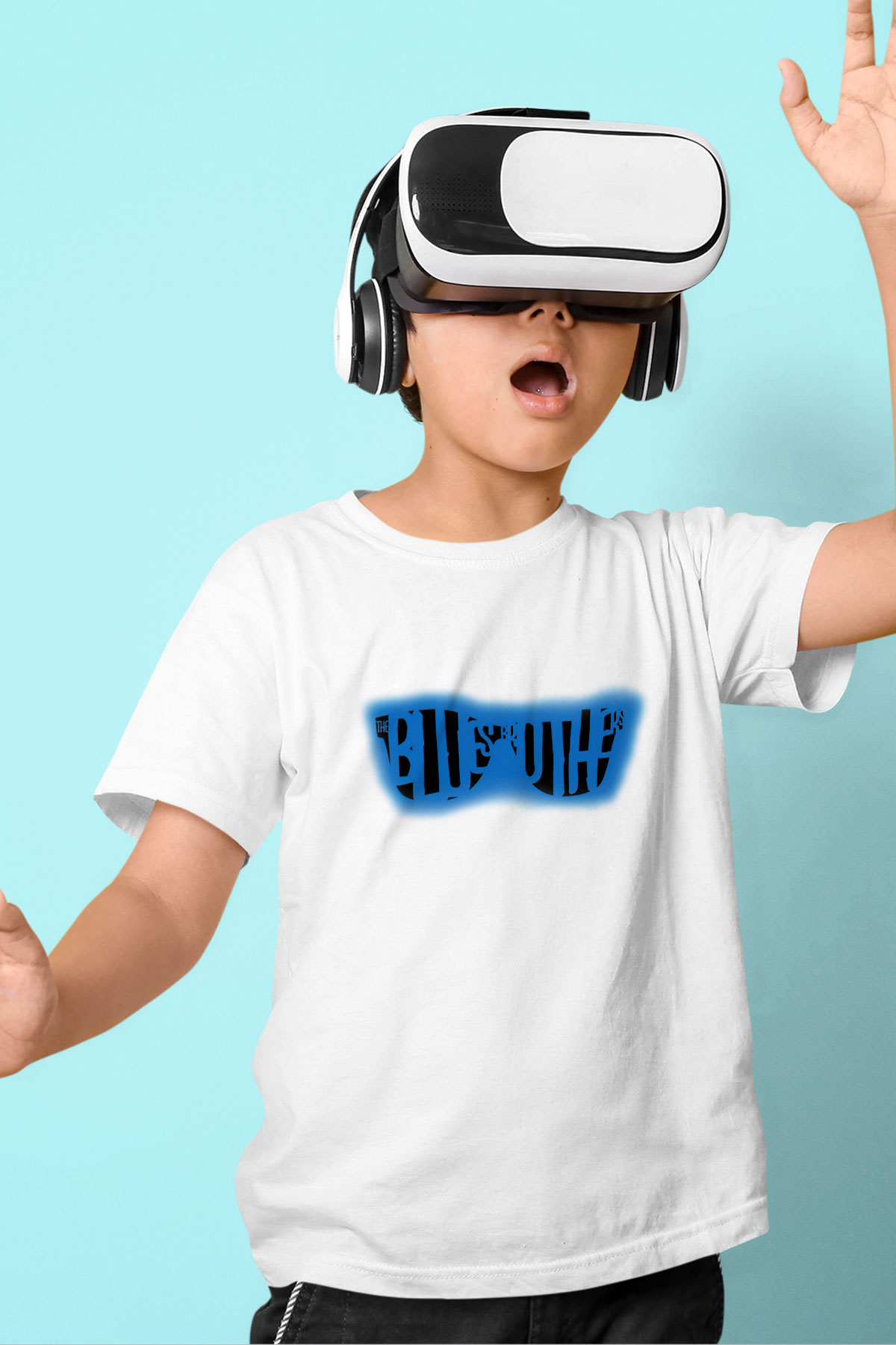 Blues Brothers Baskılı Beyaz Unisex Çocuk Tişört