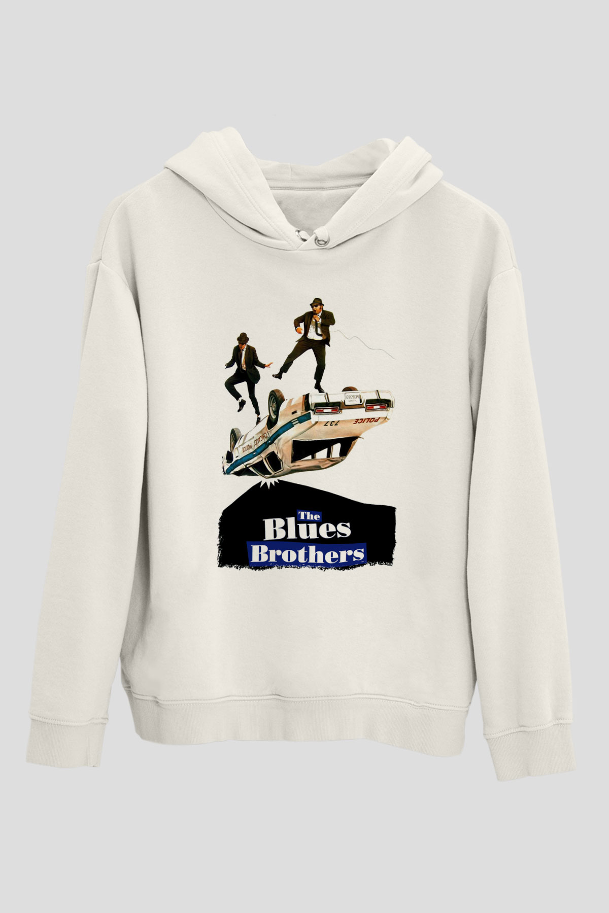 Blues Brothers Beyaz Unisex Hoodie