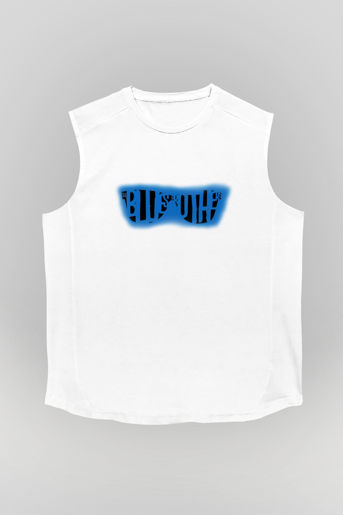 Blues Brothers Beyaz Unisex Kolsuz Tişört