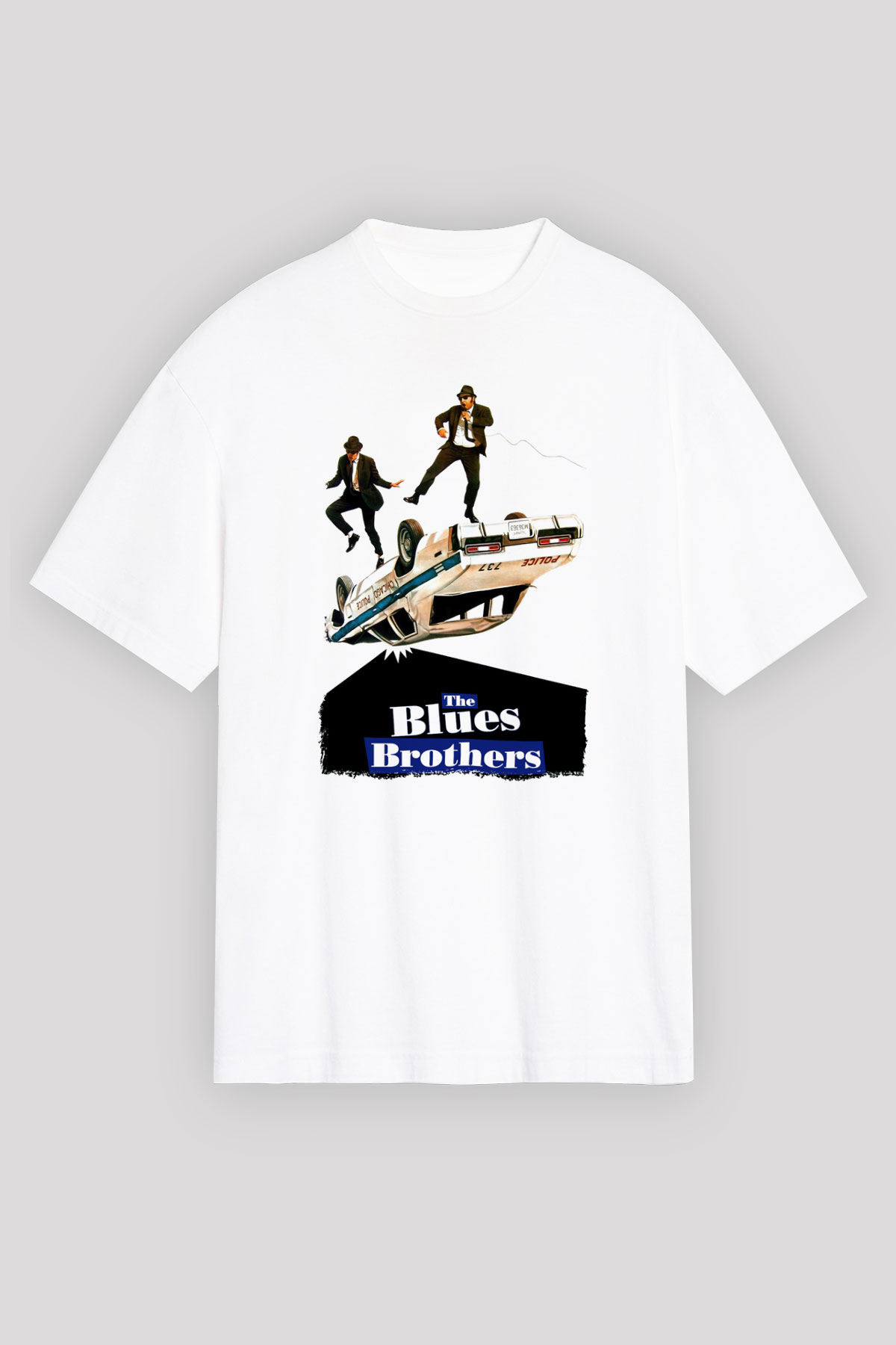 Blues Brothers Beyaz Unisex Tişört T-Shirt
