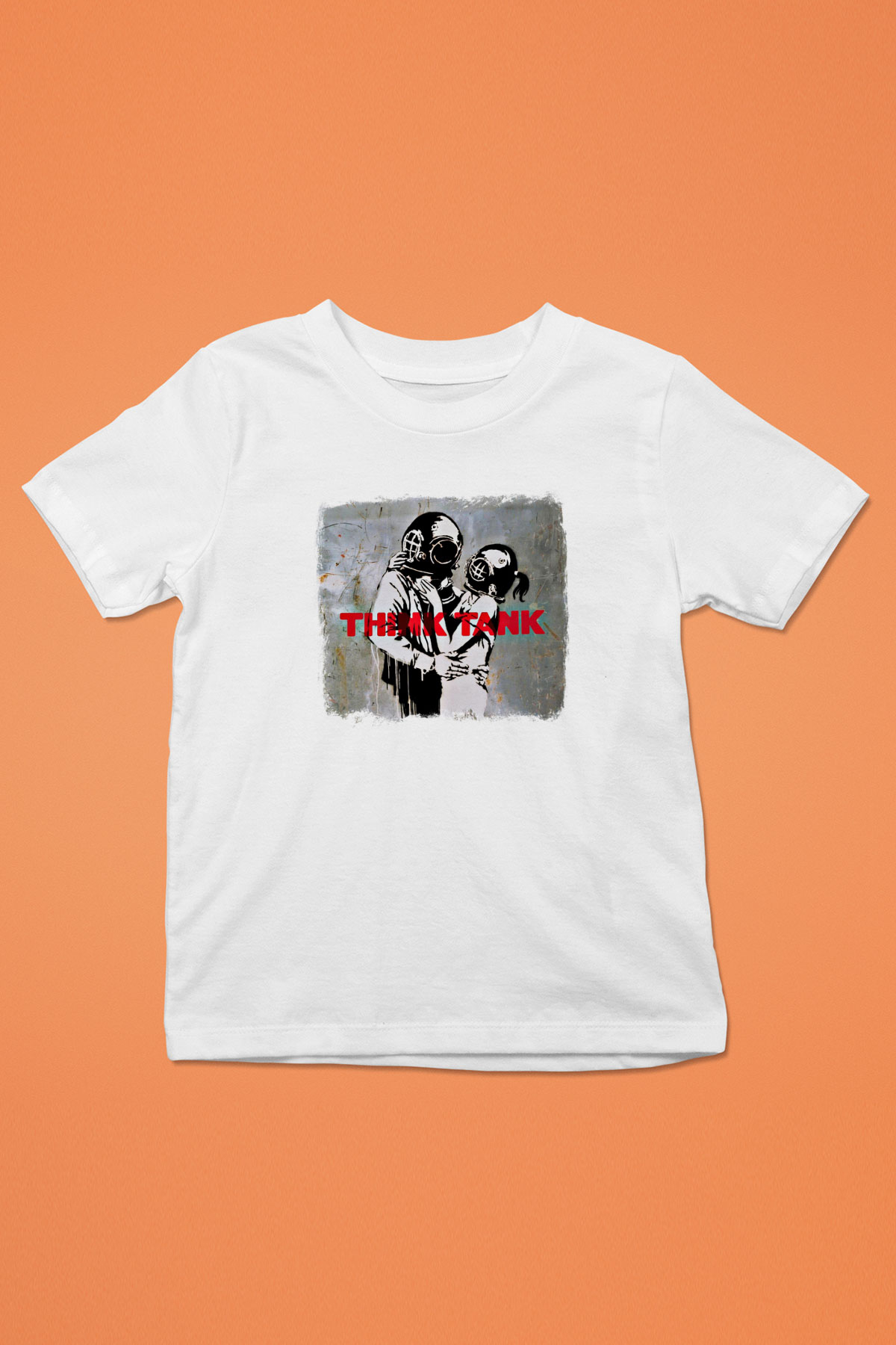 Blur Baskılı Unisex Beyaz Çocuk Tişört
