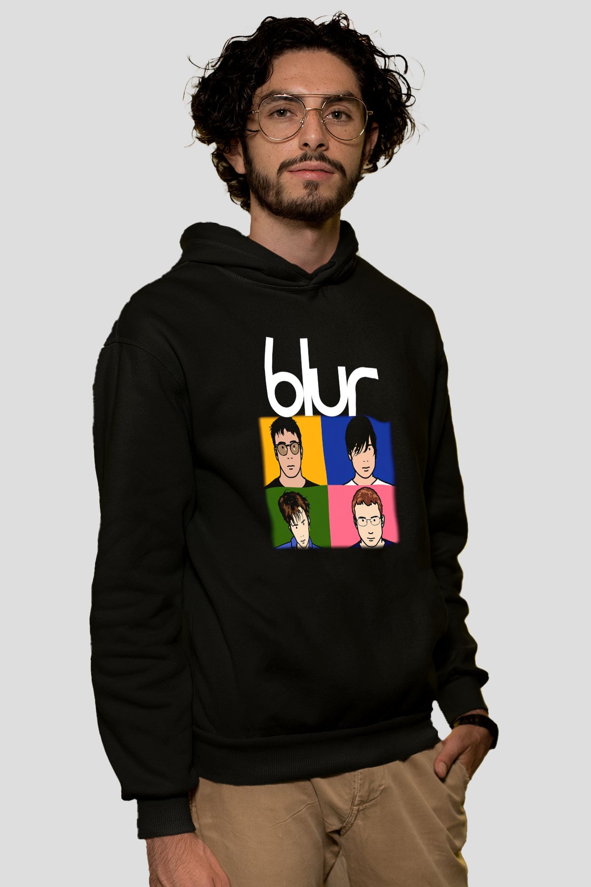 Blur Siyah Unisex Hoodie