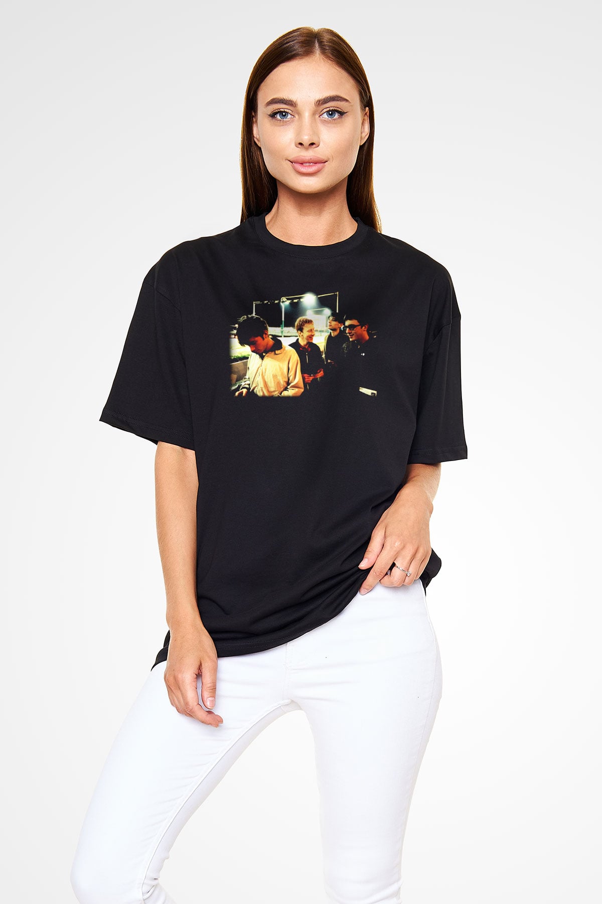 Blur Siyah Unisex Oversize Tişört T-Shirt