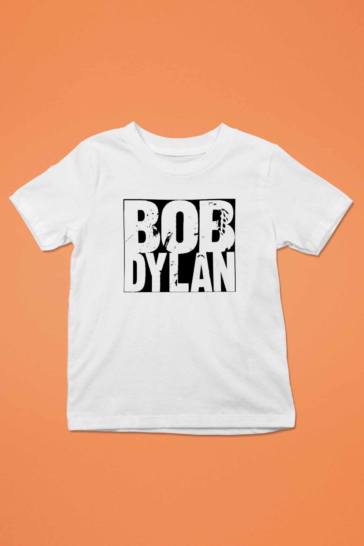 Bob Dylan Baskılı Beyaz Unisex Çocuk Tişört