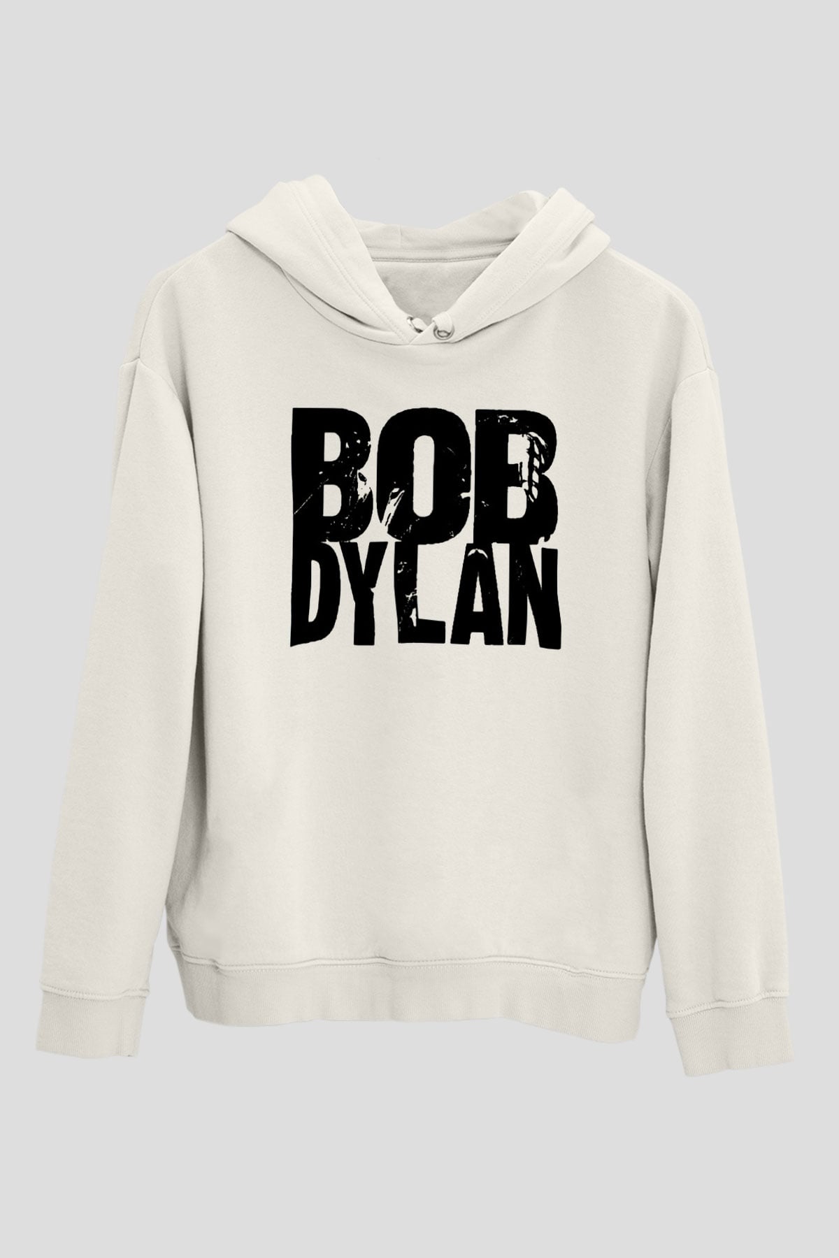 Bob Dylan Beyaz Unisex Kapşonlu Sweatshirt