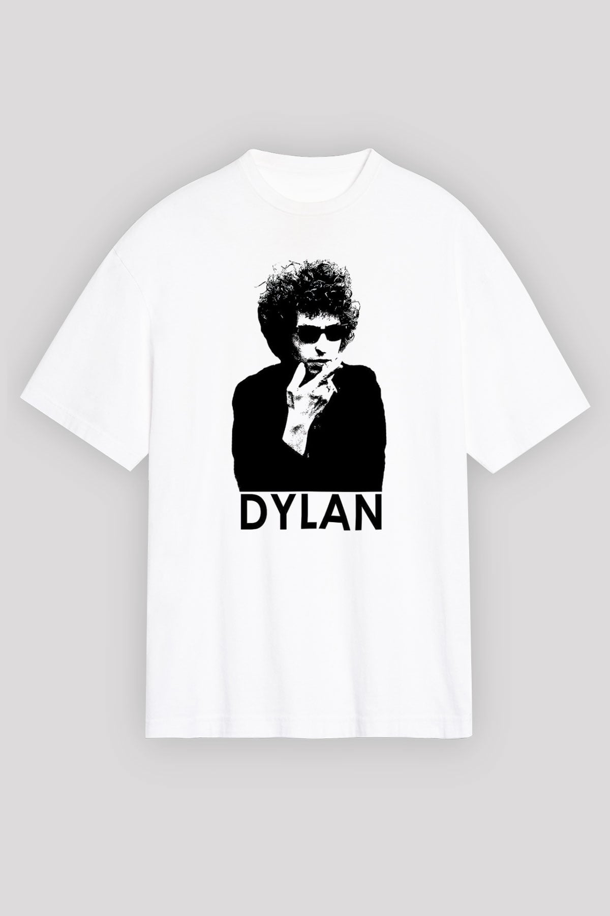Bob Dylan Beyaz Unisex Oversize Tişört T-Shirt