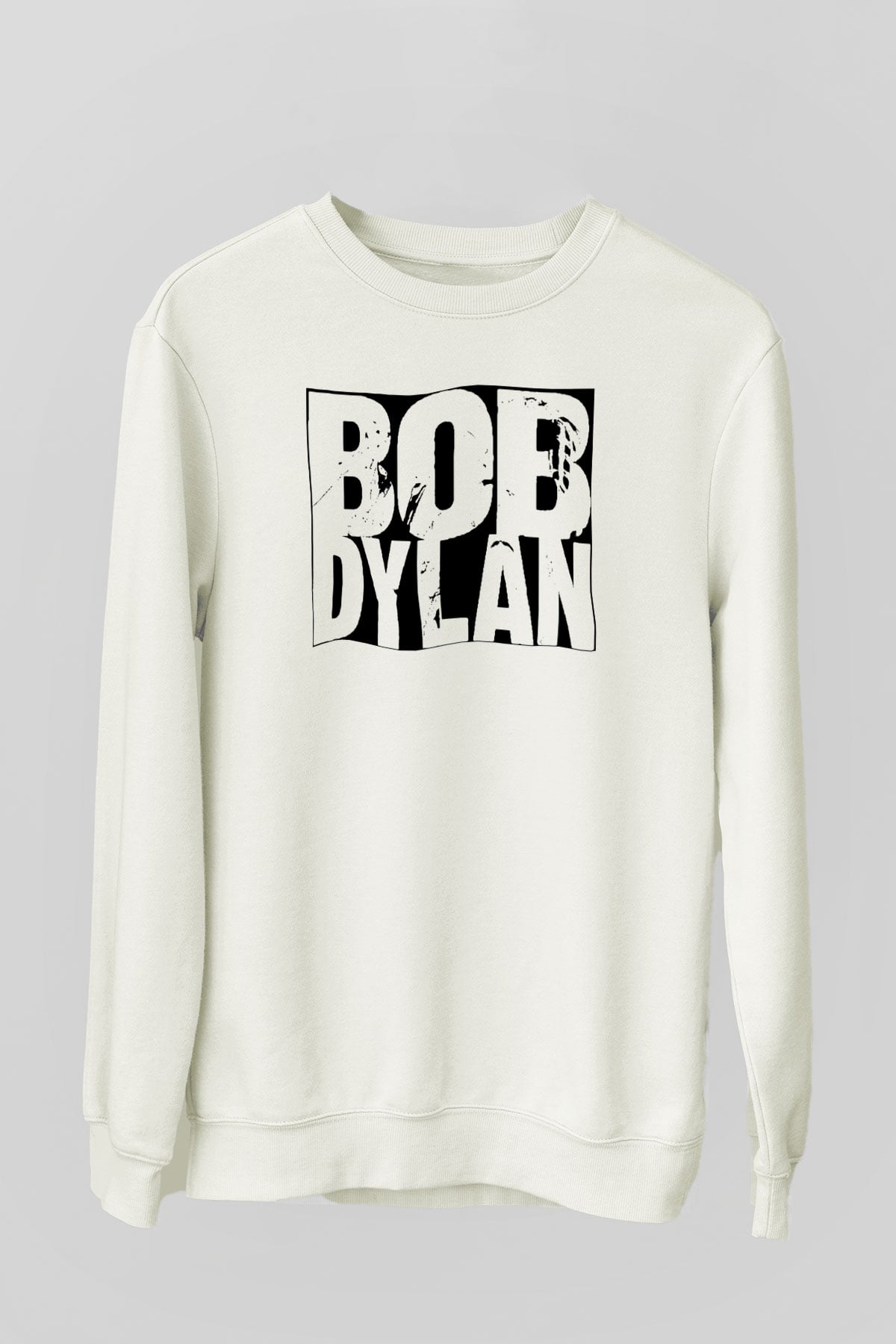 Bob Dylan Beyaz Unisex Sweatshirt