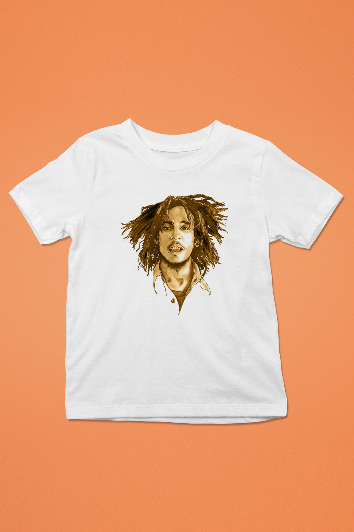 Bob Marley Beyaz Unisex Çocuk Tişört