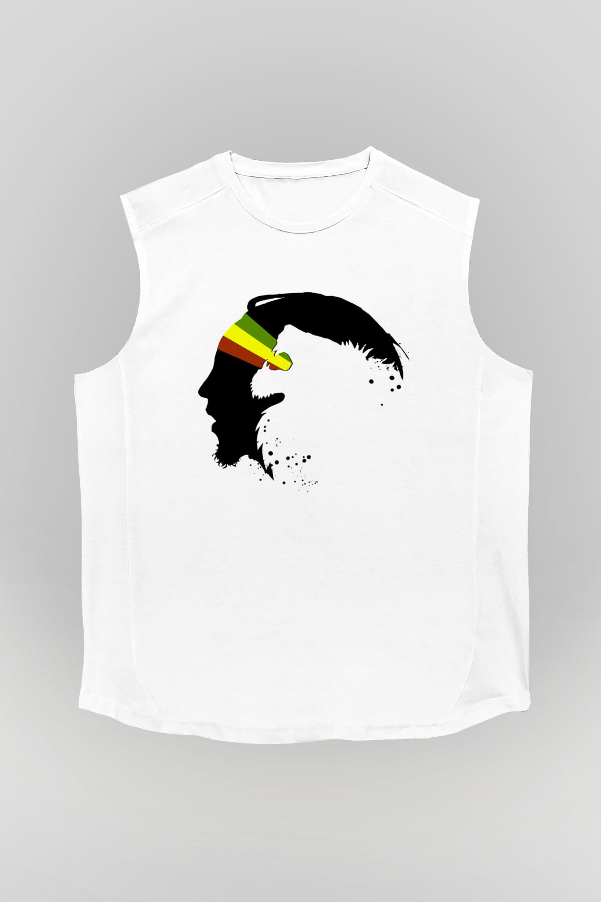 Bob Marley Beyaz Unisex Kolsuz Tişört