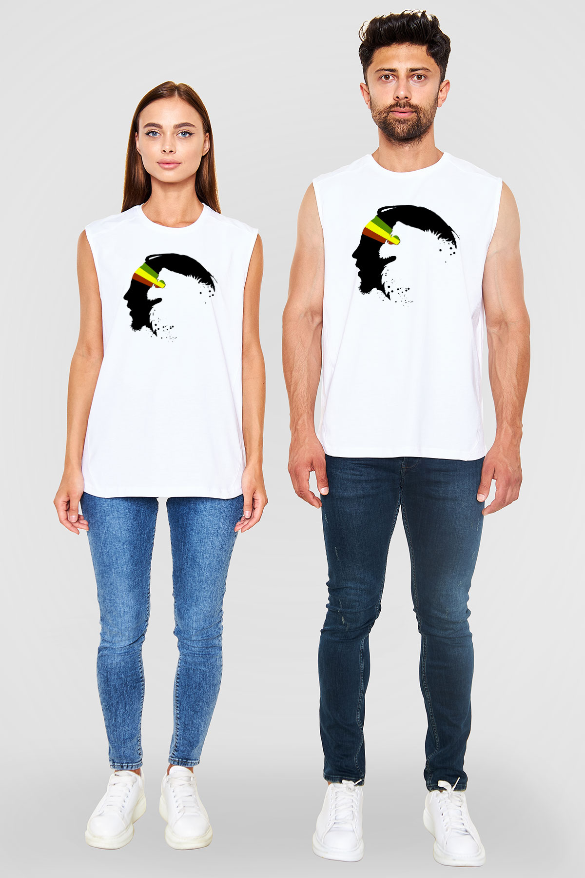 Bob Marley Beyaz Unisex Kolsuz Tişört