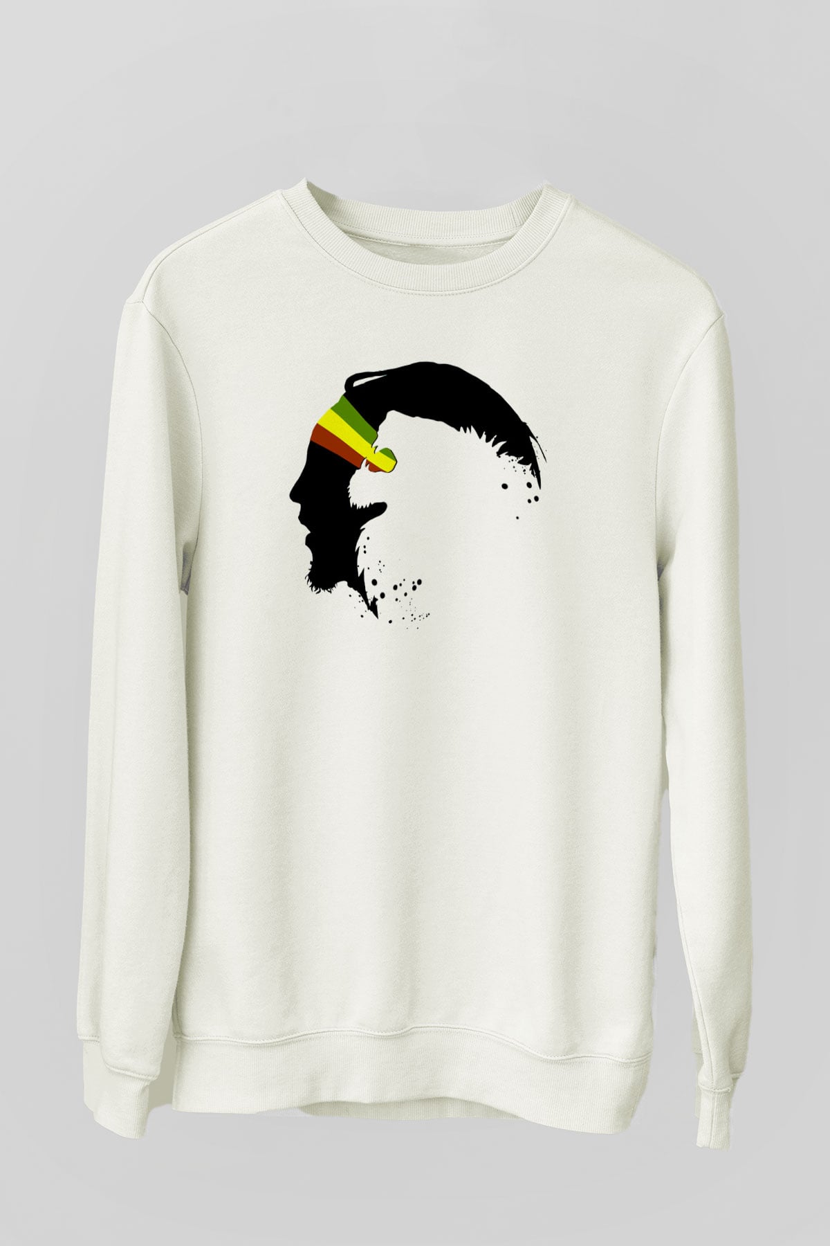 Bob Marley Beyaz Unisex Sweatshirt
