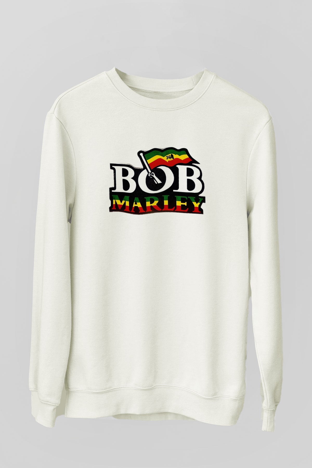 Bob Marley Beyaz Unisex Sweatshirt