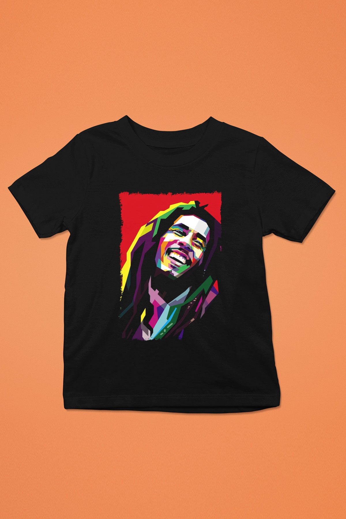 Bob Marley Siyah Unisex Çocuk Tişört