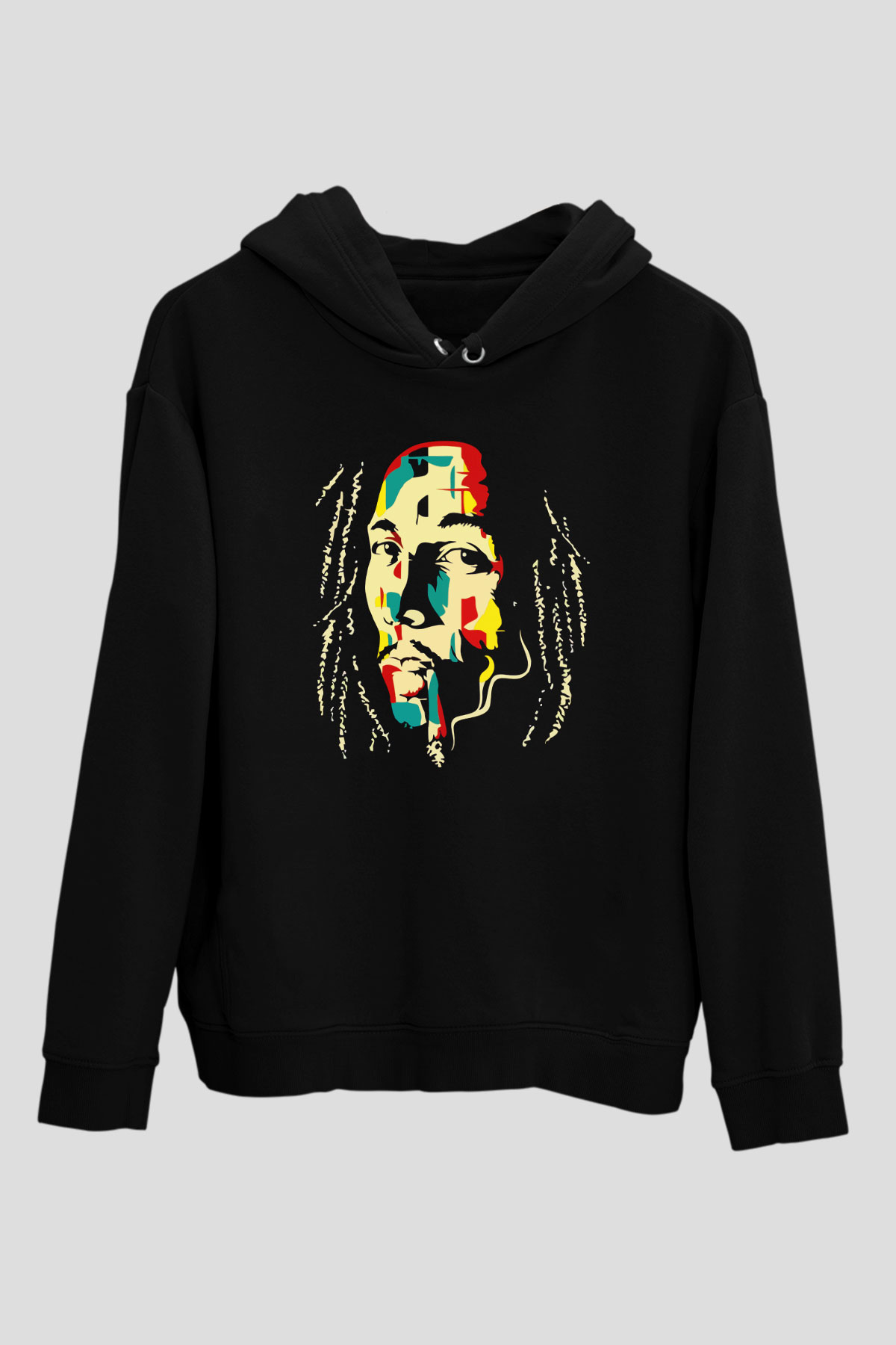 Bob Marley Siyah Unisex Hoodie