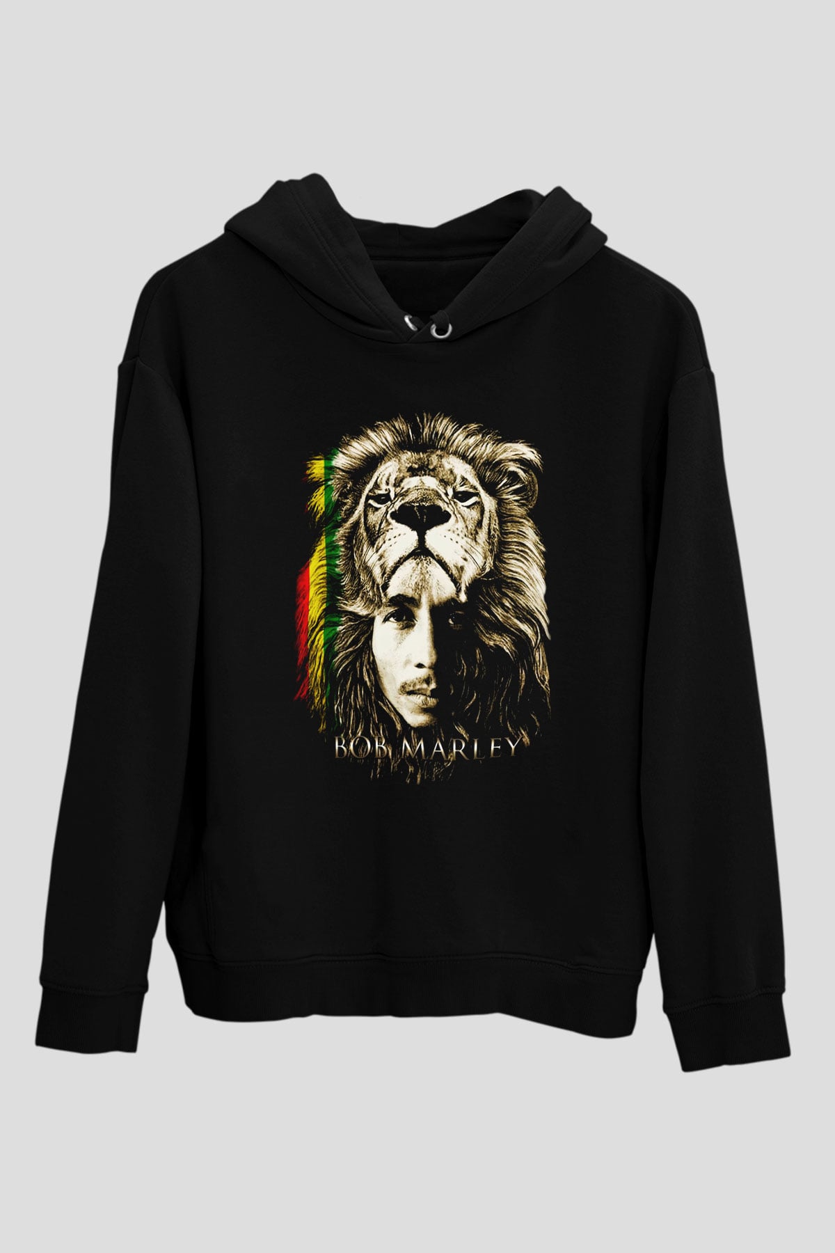 Bob Marley Siyah Unisex Hoodie
