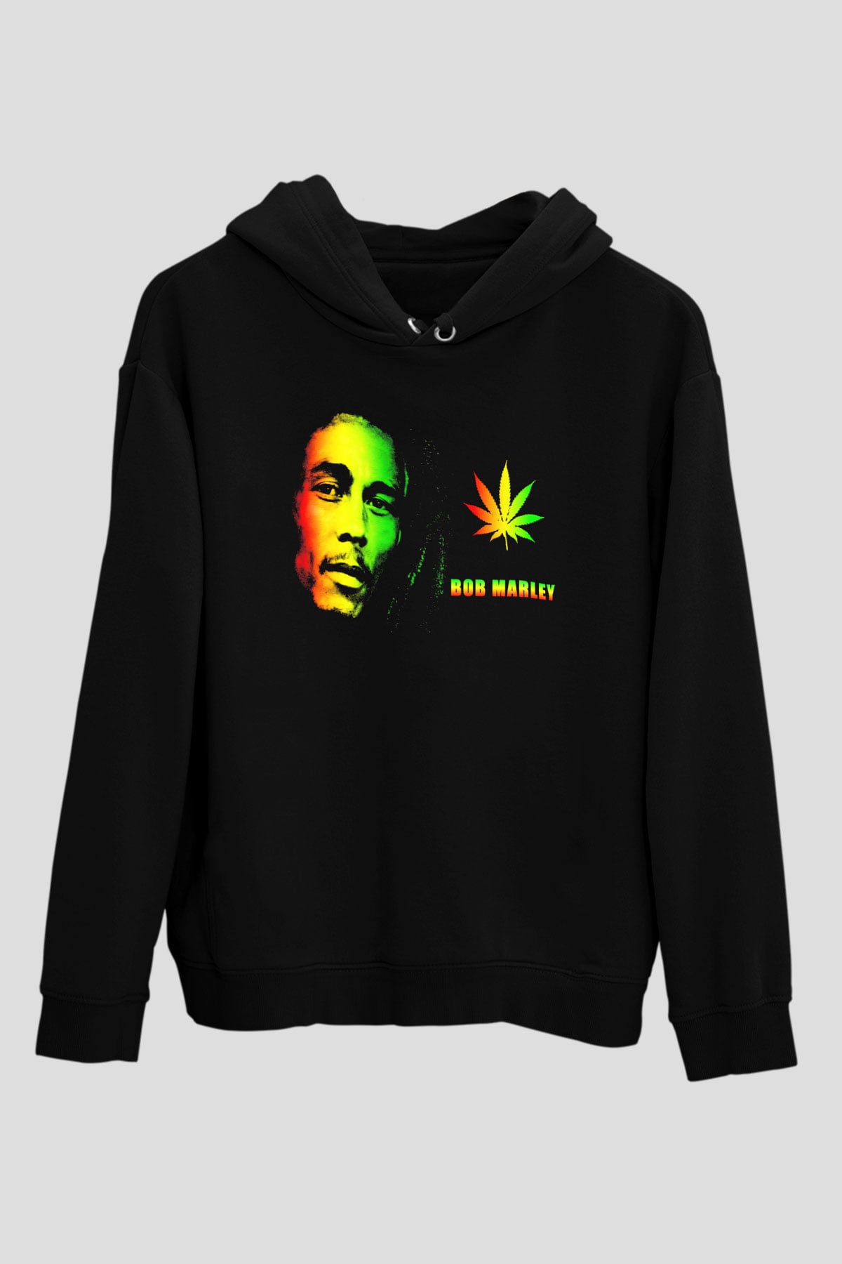 Bob Marley Siyah Unisex Hoodie