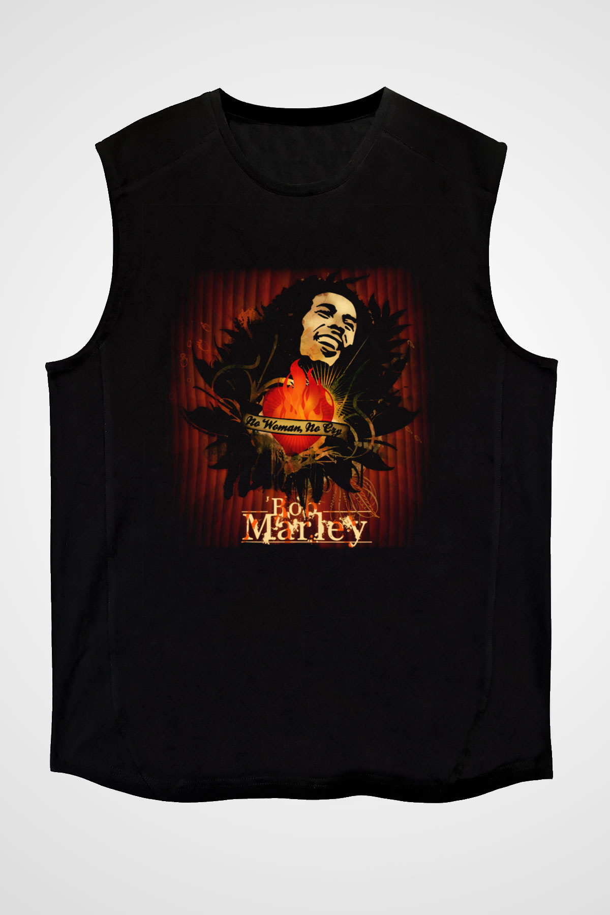Bob Marley Siyah Unisex Kolsuz Tişört